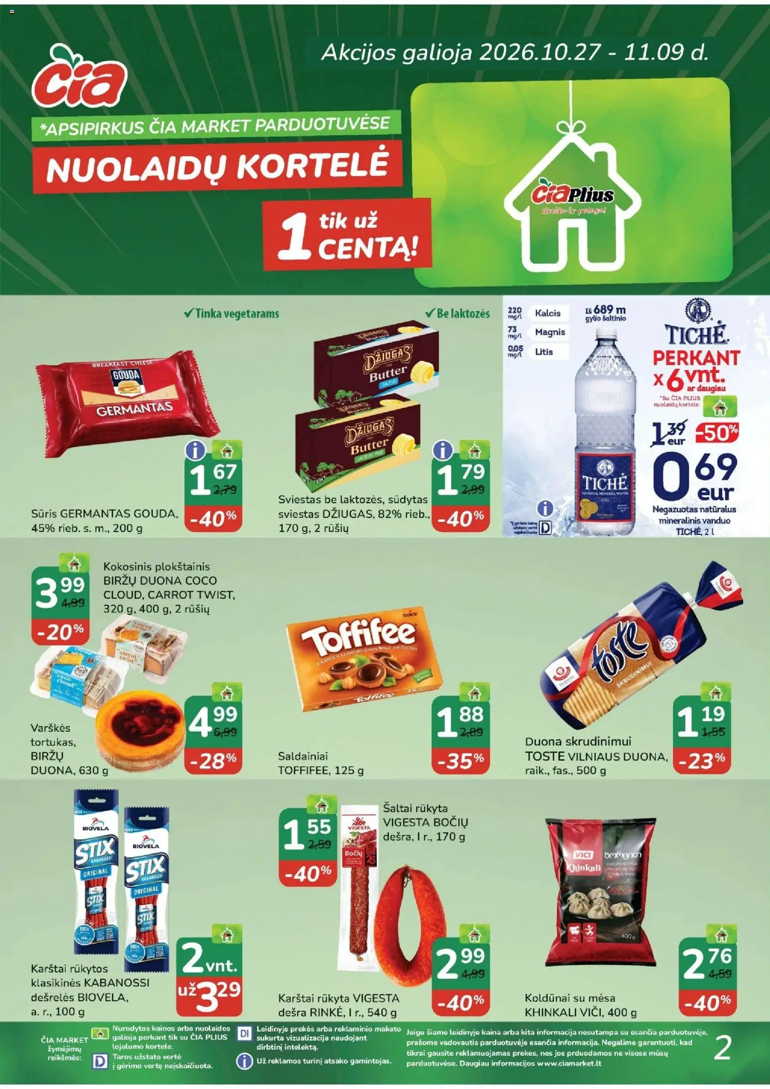 ČIA MARKET akcijos nuo 2026.10.27 | Puslapis: 2