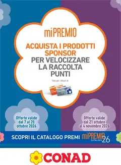 Anteprima del volantino Conad volantino Mi Premio Lazio valido a partire dal 07/10/2026
