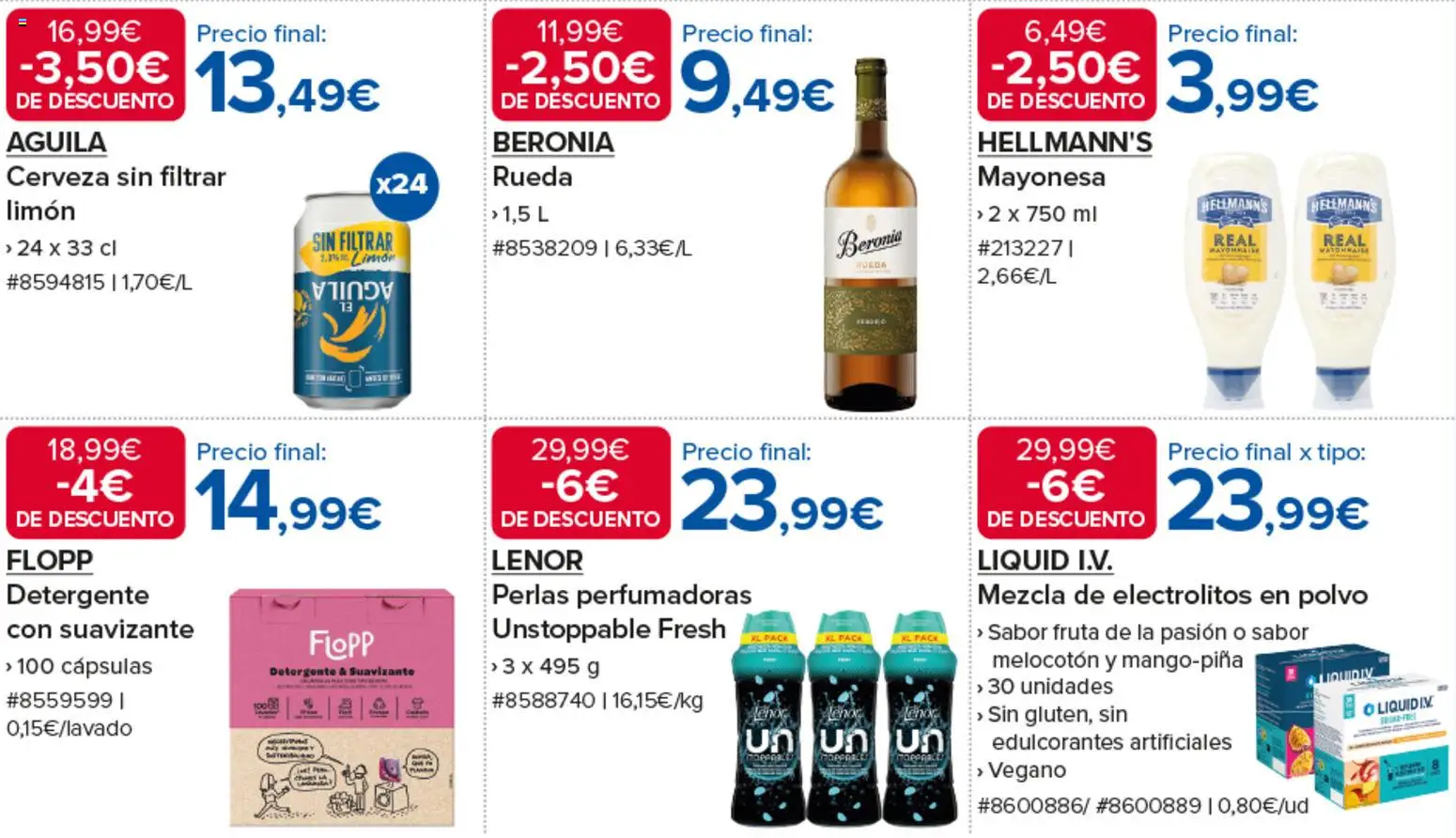 Costco 4 días de descuentos │ válido desde el 13/08/2026 | Página: 2 | Productos: Polvo, Cápsulas, Edulcorantes, Mayonesa