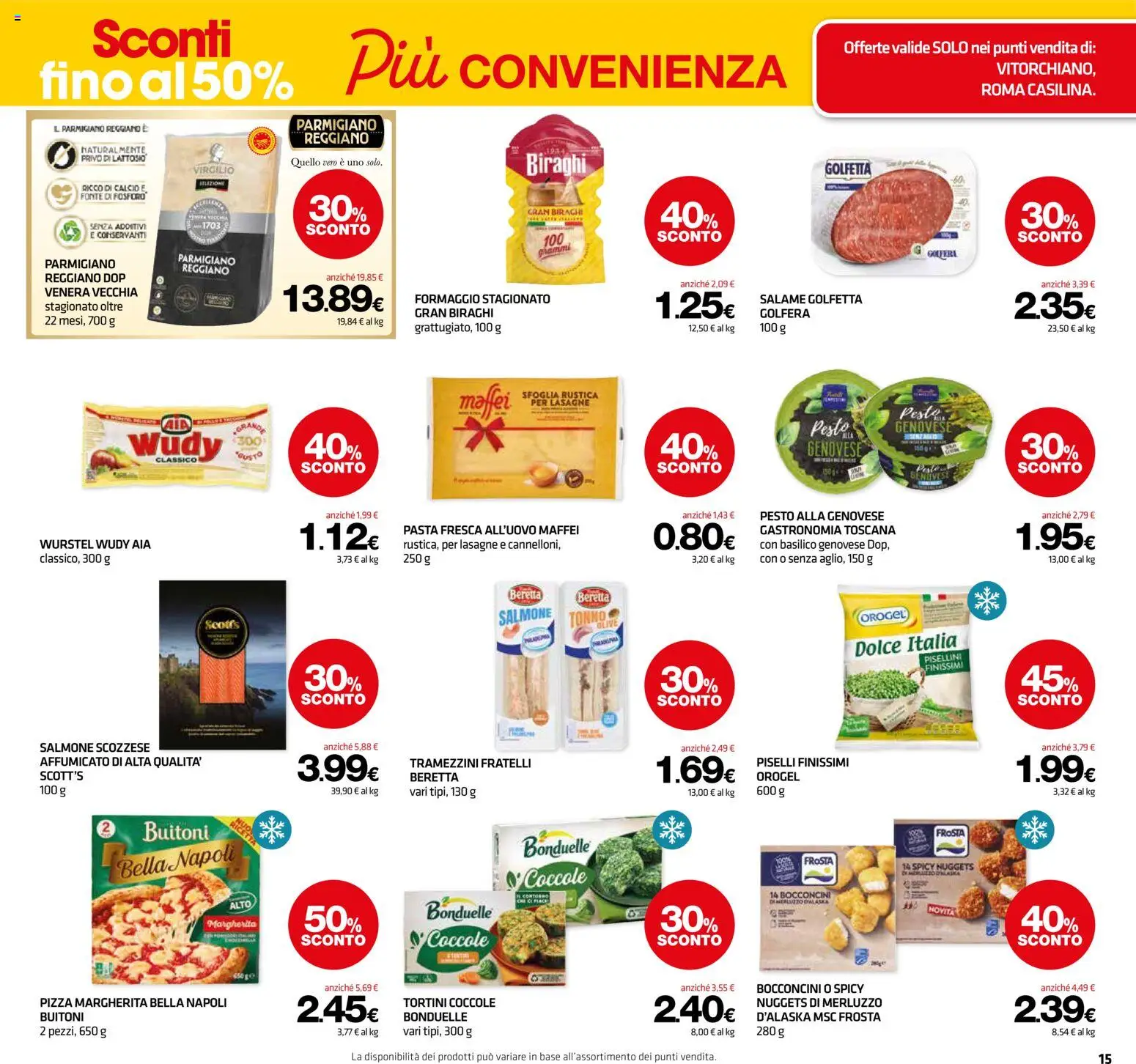 Volantino Superconti del 12.03.2026 | Pagina: 16 | Prodotti: Merluzzo, Nuggets, Pasta, Basilico