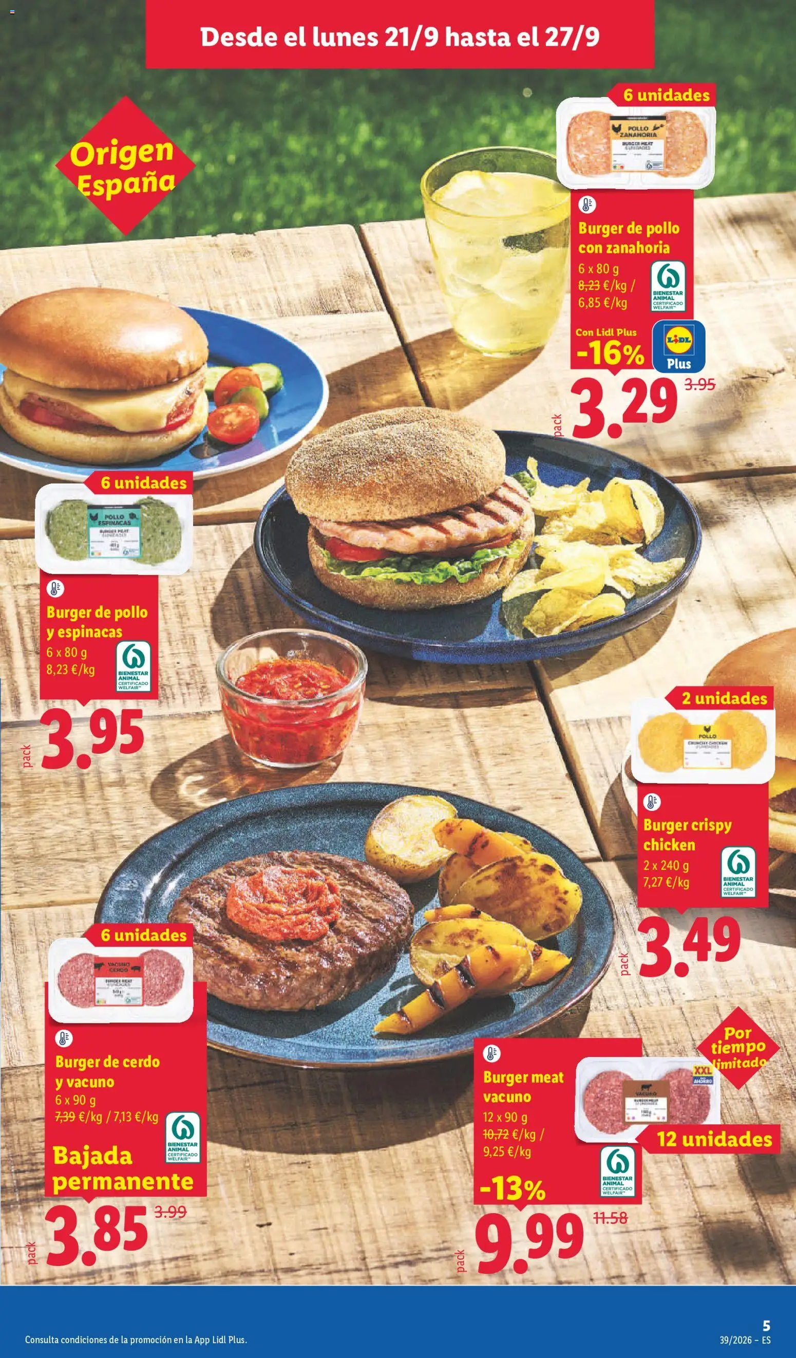 Lidl folleto │ válido desde el 21/09/2026 | Página: 7 | Productos: Cerdo, Espinacas, Zanahoria, Pollo
