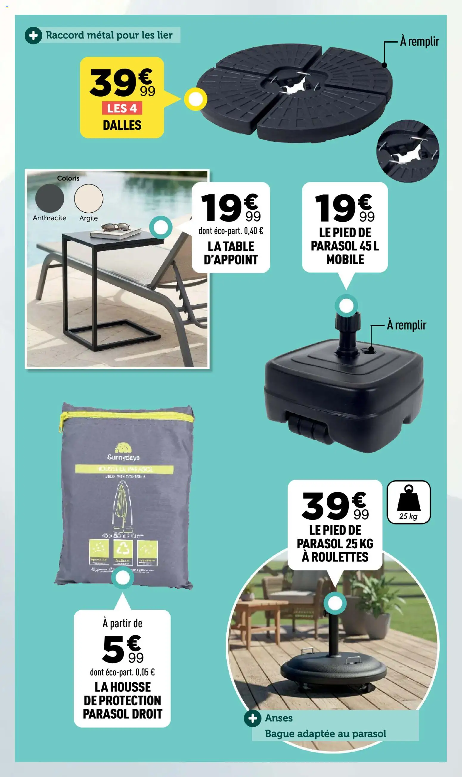 {H1} | Page: 17 | Produits: Argile, Table, Bague, Parasol