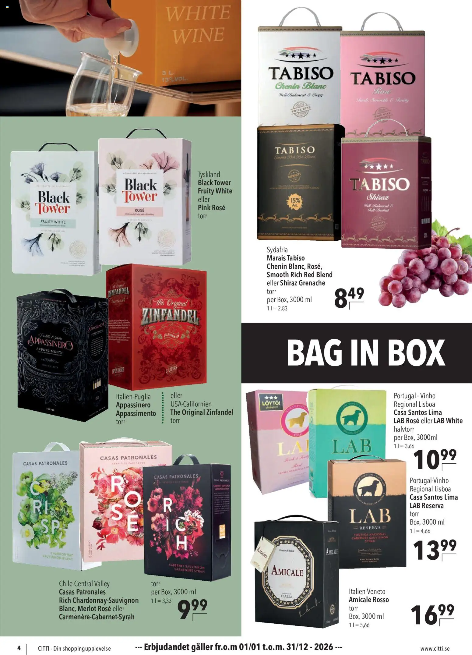 CITTI Markt Schweden-Werbung – gültig ab 24.08.2026 | Seite: 4 | Produkte: Merlot, Box