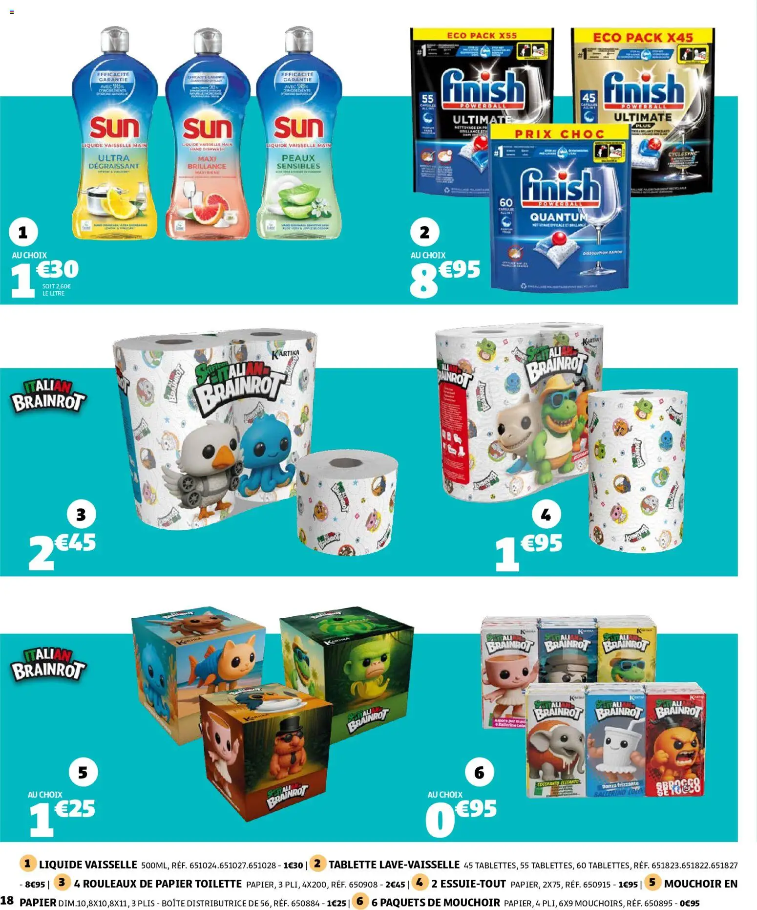 {H1} | Page: 18 | Produits: Tablette, Papier toilette, Liquide vaisselle