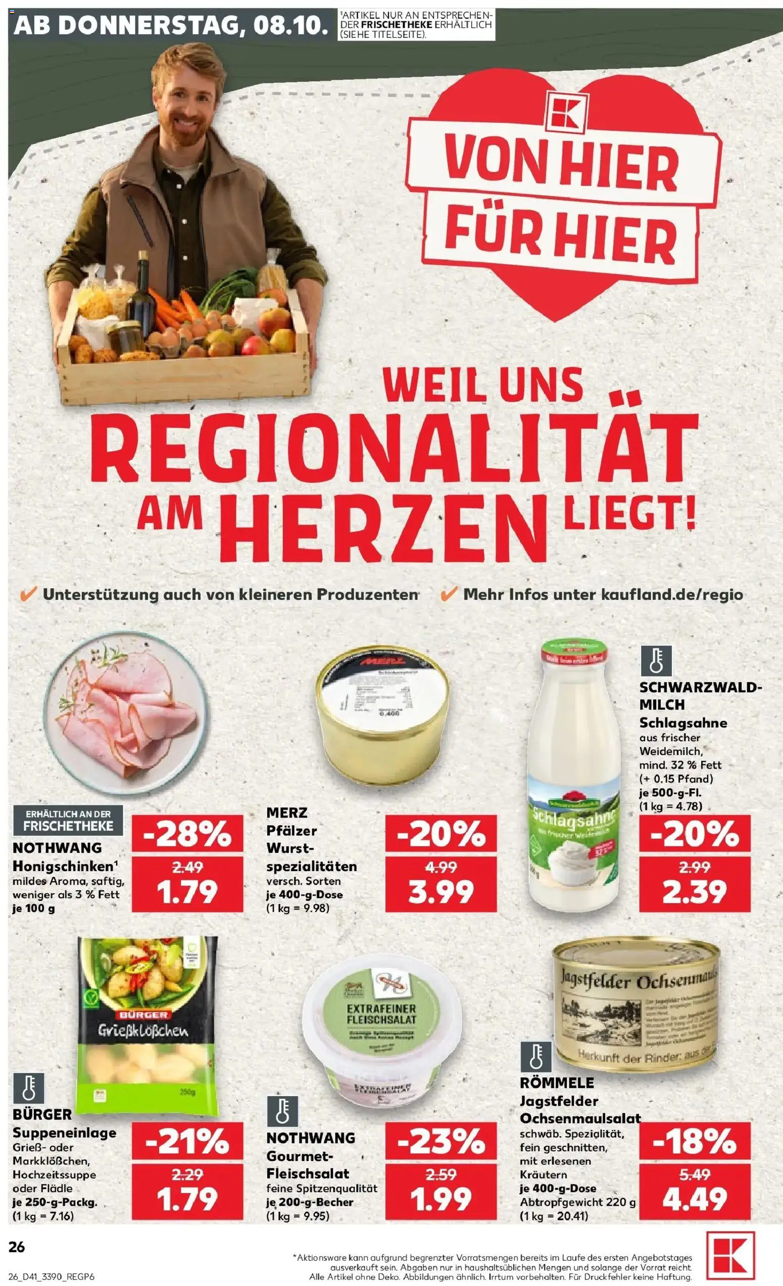 Prospekt Kaufland ab 05.10.2026 » Angebote Online zum Blättern | Seite: 36 | Produkte: Milch, Spezialitäten, Burger, Wurst