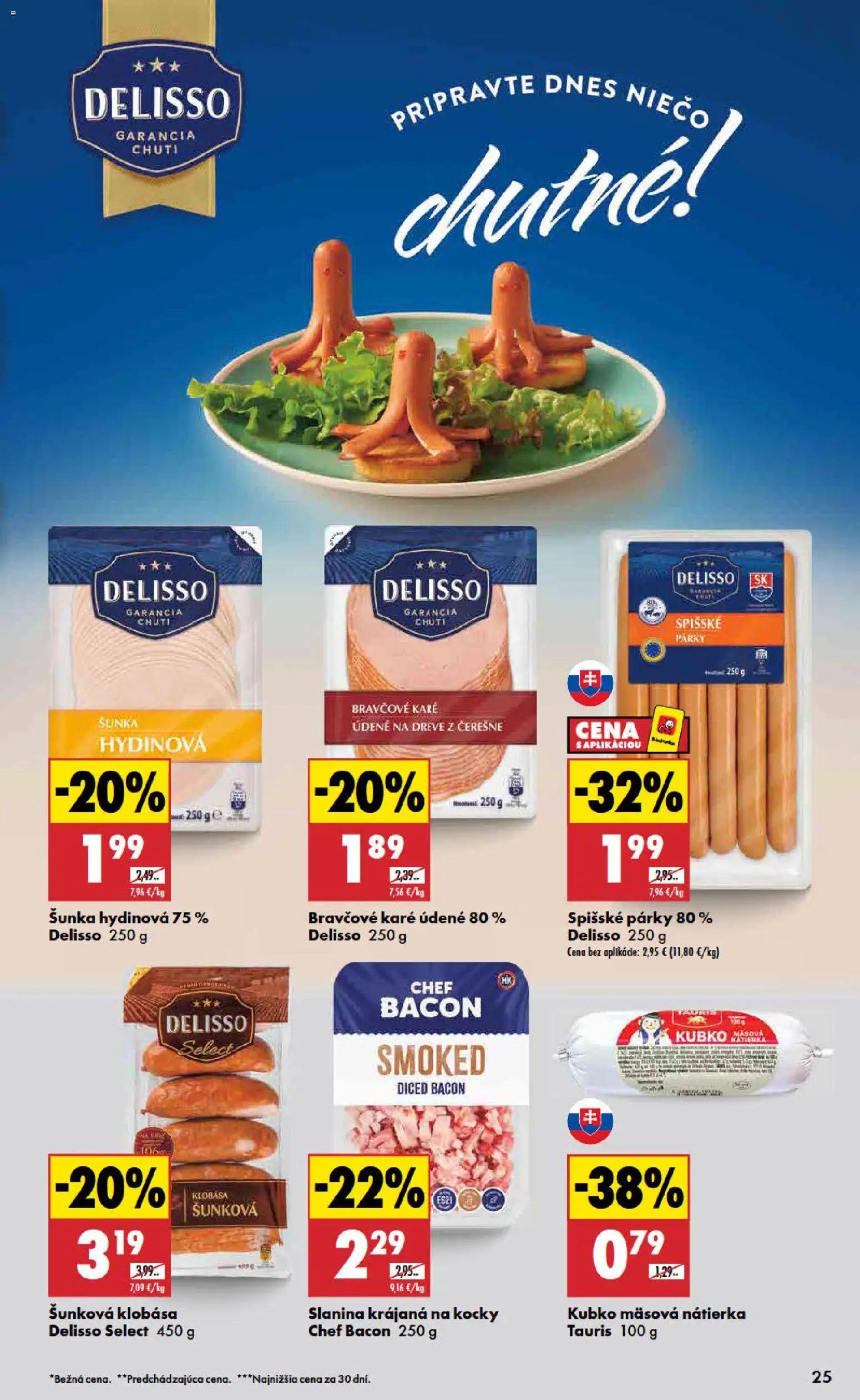 Nové Biedronka akcie – leták je platný od 07.05.2026 | Strana: 25 | Produkty: Slanina, Klobása, Párky, Bravčové karé