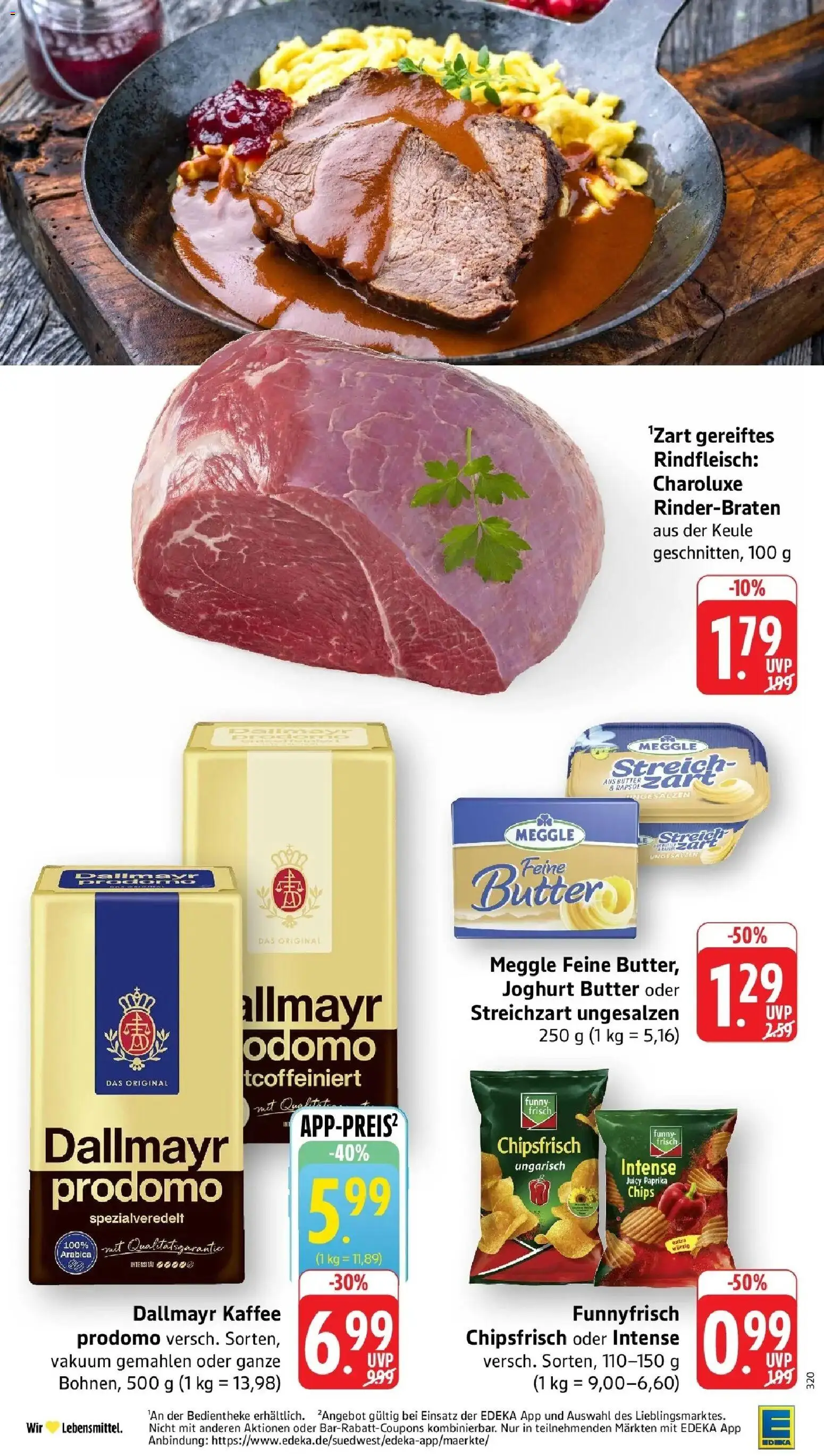 Edeka Prospekt Steinfeld (ab 28.09.2026) » Angebote Online | Seite: 2 | Produkte: Butter, Joghurt, Kaffee, Chips