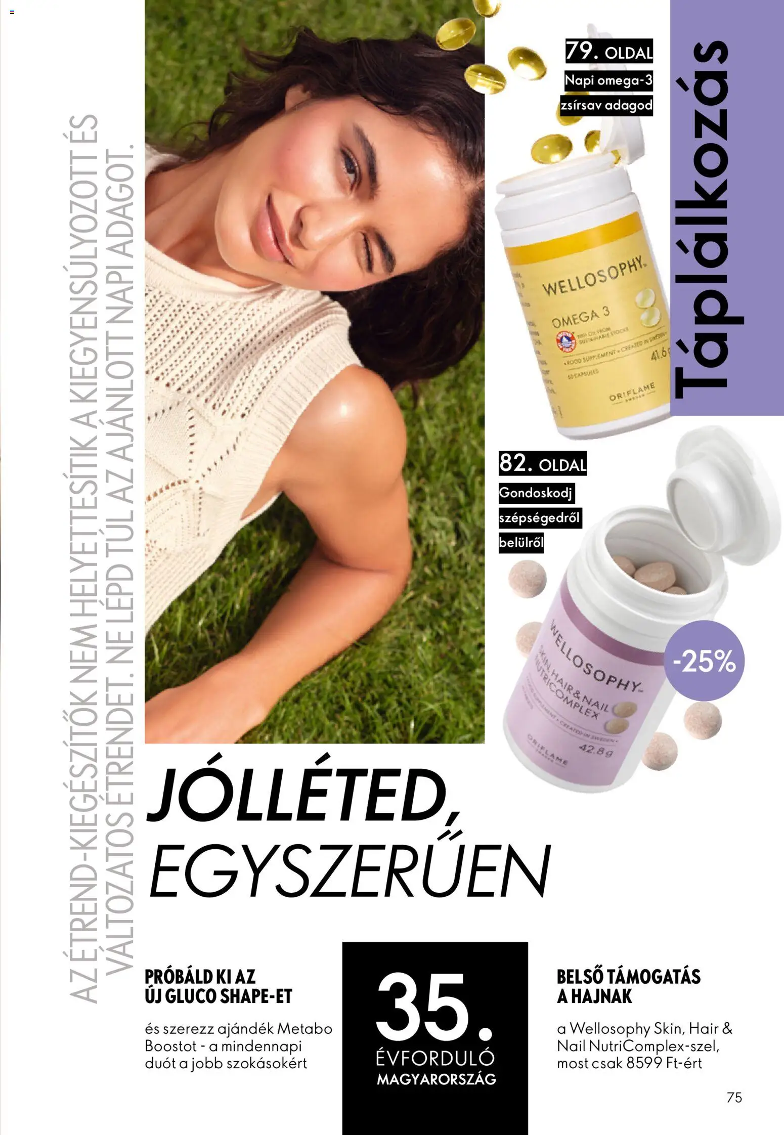 Oriflame akciós ujság - amely érvényes a következő dátumtól: 17.06.2026 | Oldal: 75 | Termékek: Omega 3