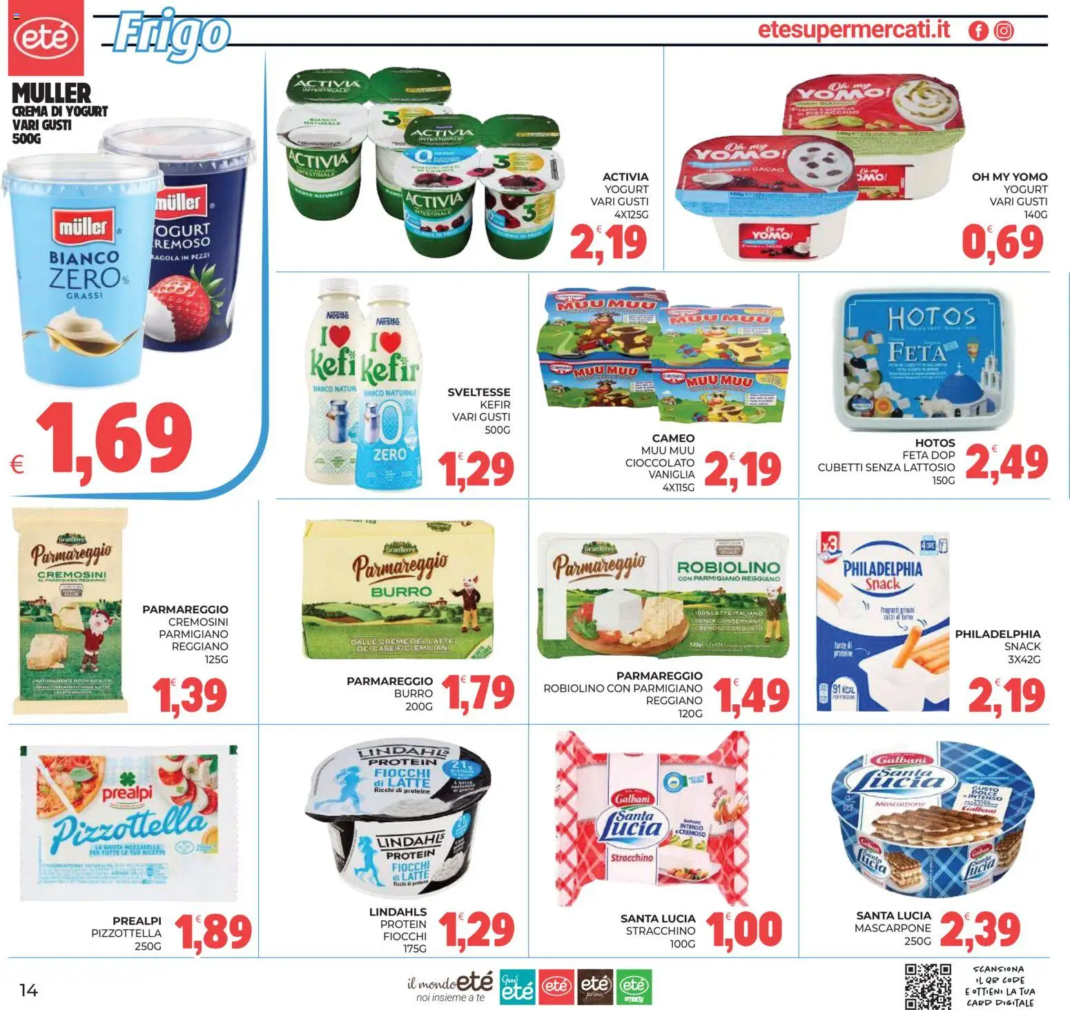 Volantino Eté del 12.06.2026 | Pagina: 14 | Prodotti: Crema, Yogurt, Fiocchi di latte, Burro
