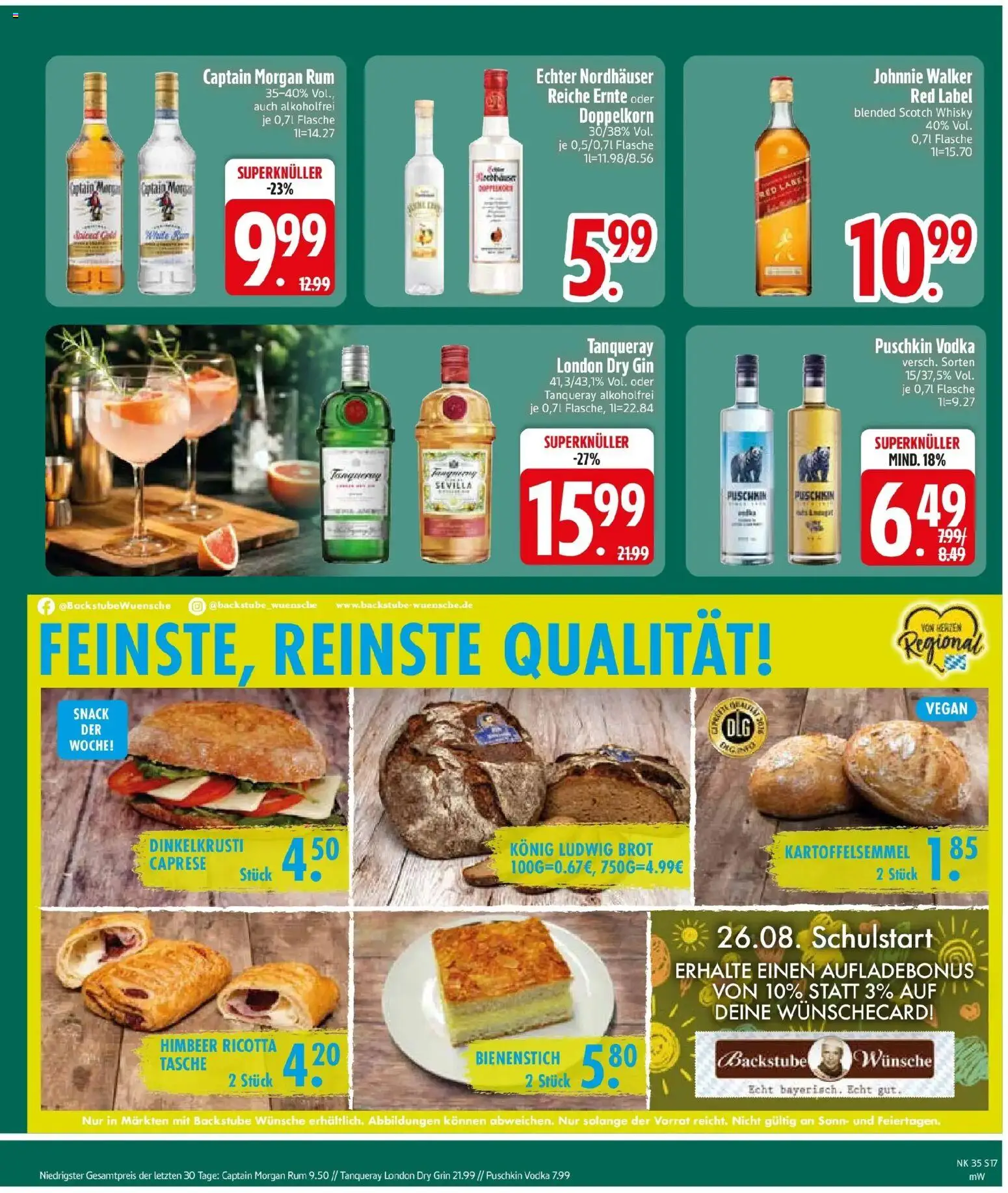 Edeka Prospekt Vohburg (ab 24.08.2026) » Angebote Online | Seite: 19 | Produkte: Tasche, Captain morgan, Vodka, Johnnie walker