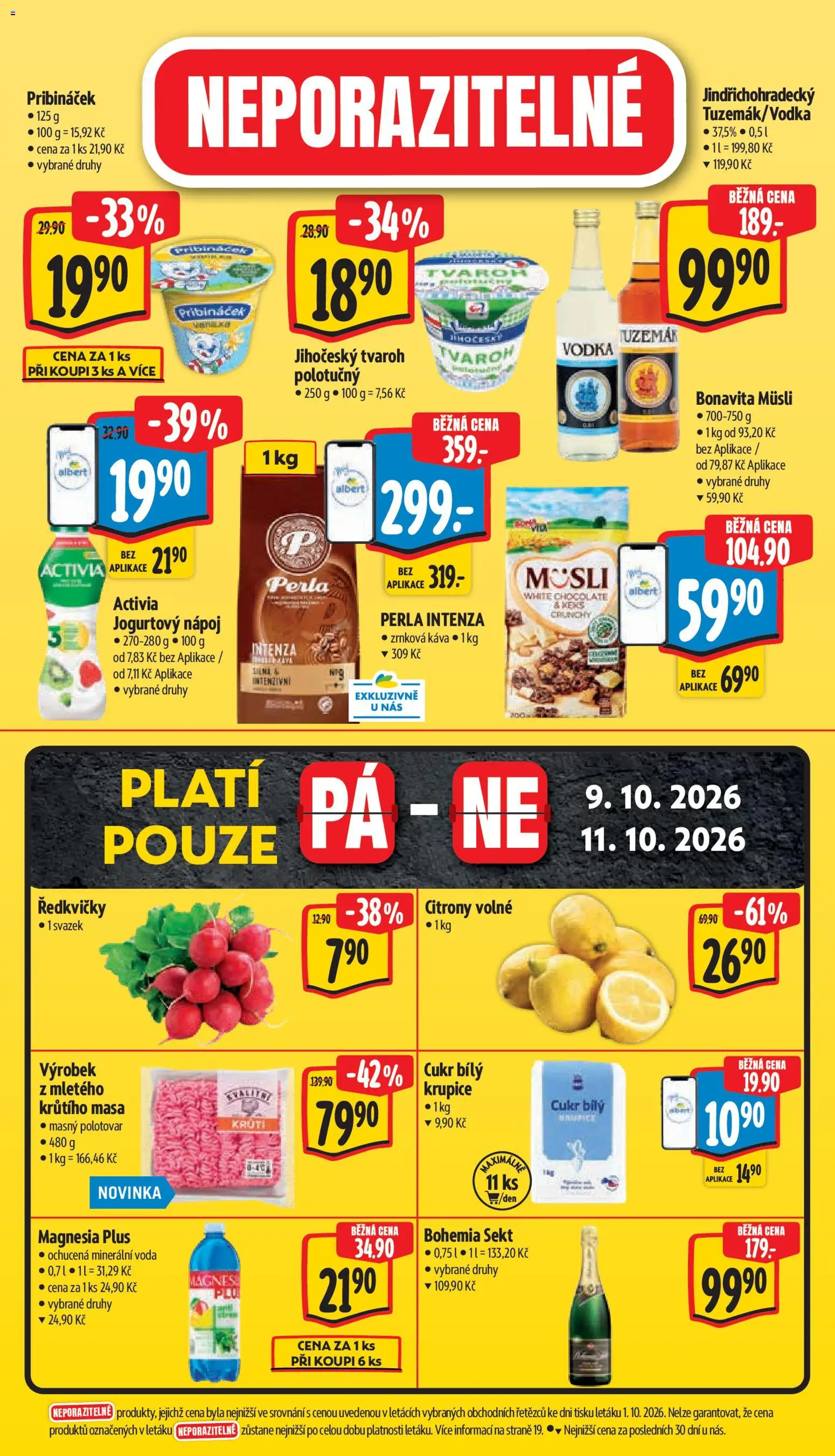 Albert leták - Supermarket Frenštát pod Radhoštěm od 07.10.2026 | Strana: 46 | Produkty: Krupice, Pribináček, Sekt, Citróny