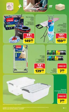 Pogląd oferty "Carrefour gazetka - Ostatnie sztuki i letnie hity" - ważna od 27.07.2026 | Strona: 13 | Produkty: Suszarka, Deska do prasowania, Vileda