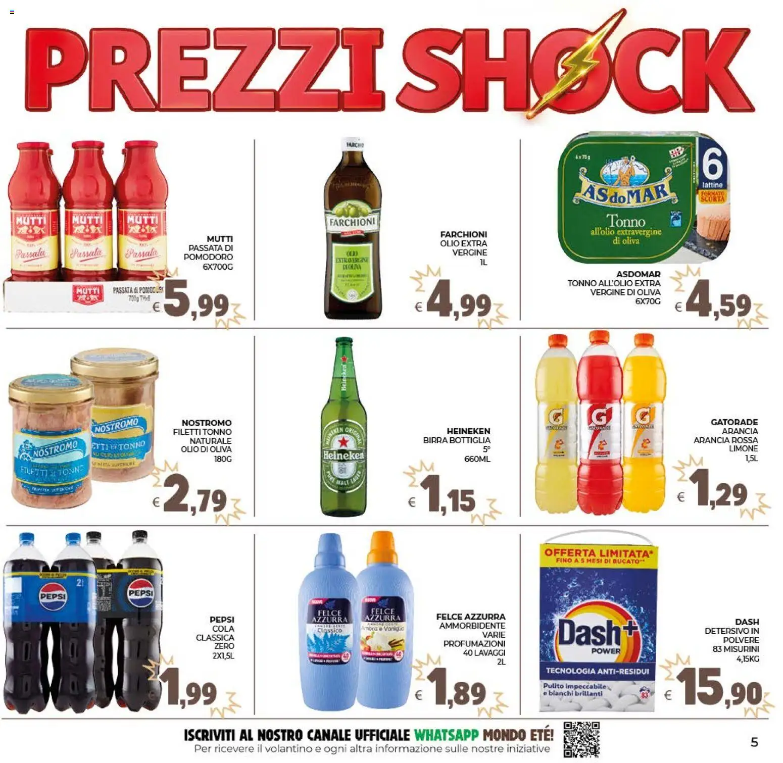 Volantino Eté del 02/10/2026 | Pagina: 5 | Prodotti: Birra, Limone, Passata di pomodoro, Arancia