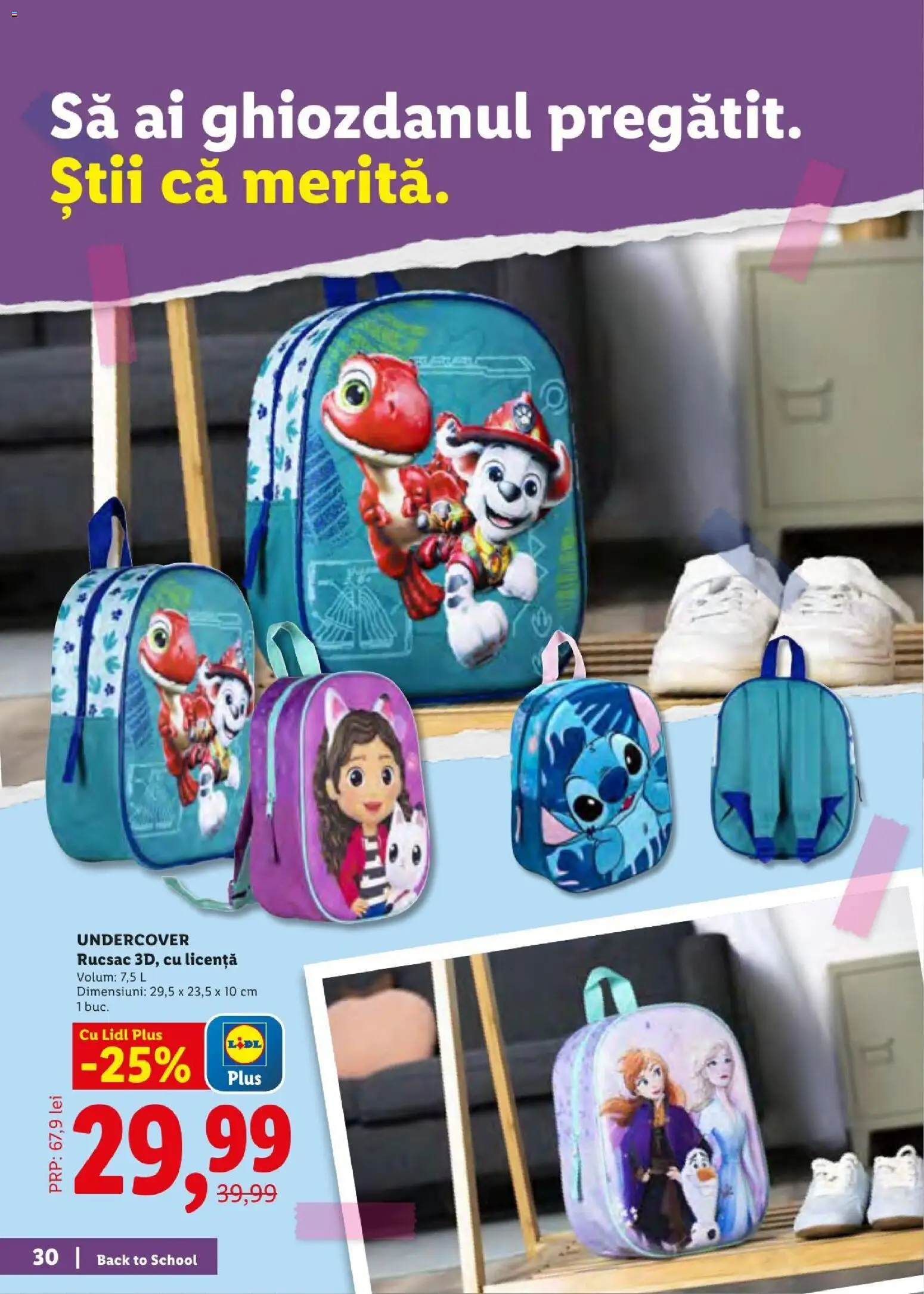 Noul catalog Lidl – valabil de la 10.08.2026 | Pagină: 30 | Produse: Rucsac