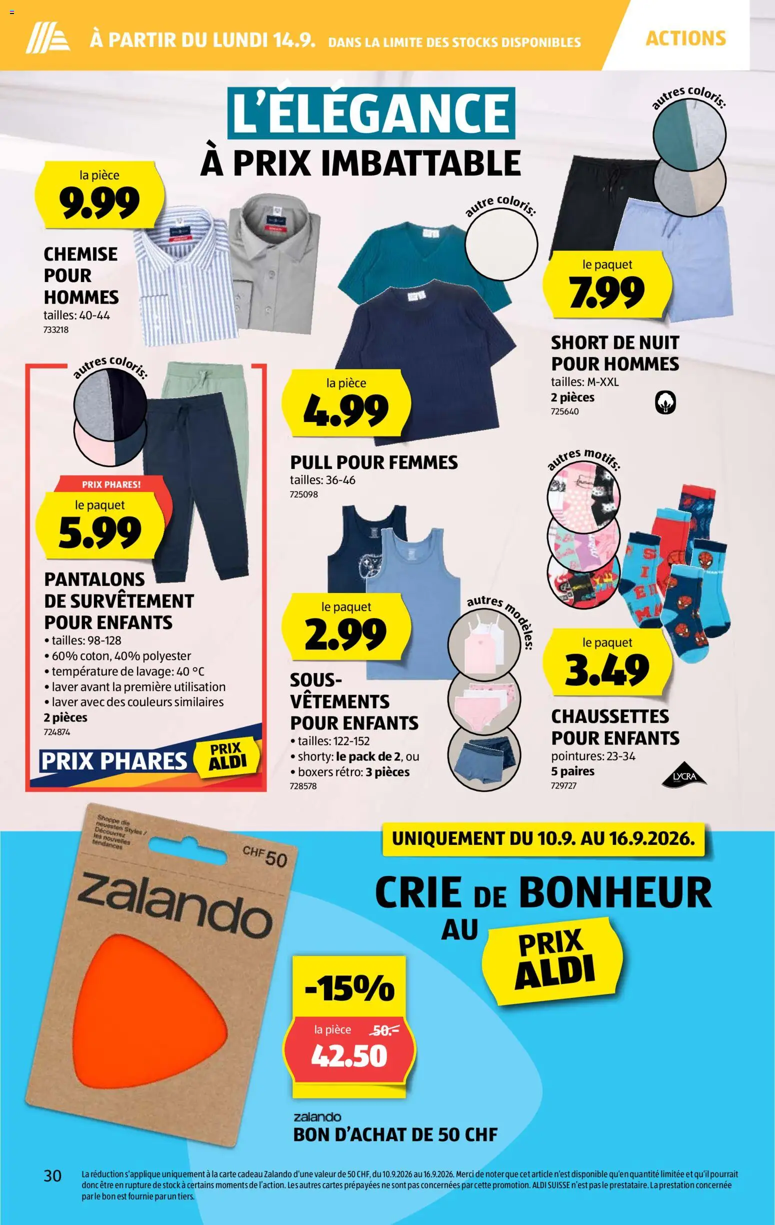 Aldi aktionen FR – gültig ab 10.09.2026 | Seite: 30 | Produkte: Shirt