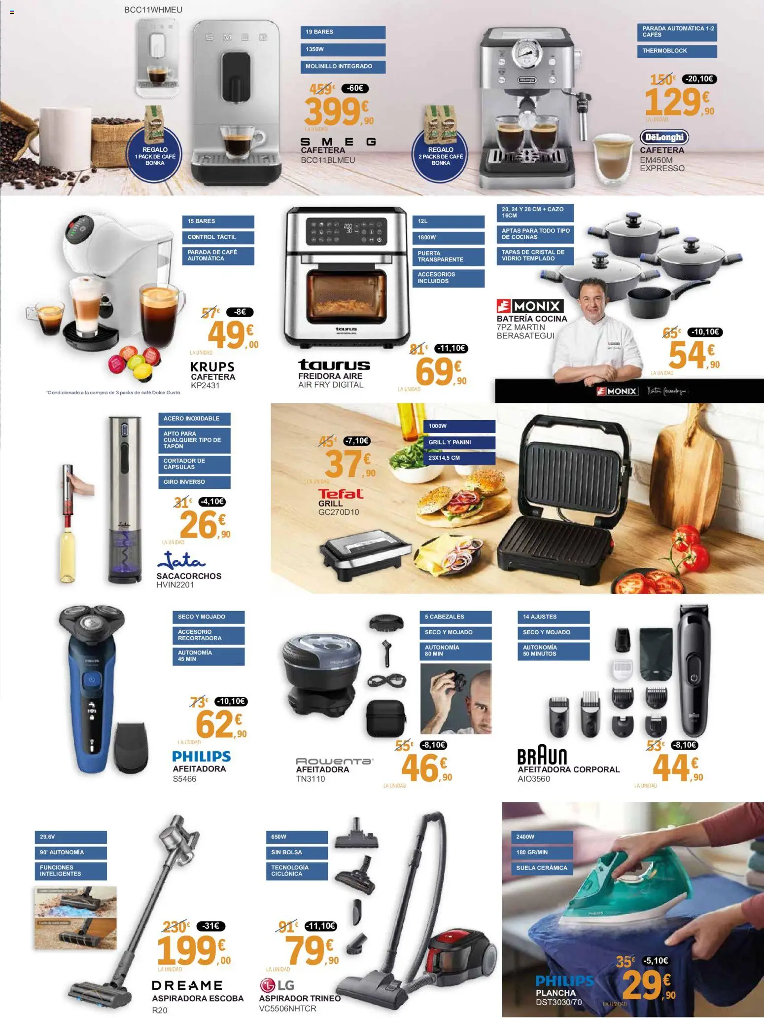 E.Leclerc folleto │ válido desde el 03.03.2026 | Página: 5 | Productos: Café, Afeitadora, Plancha, Freidora
