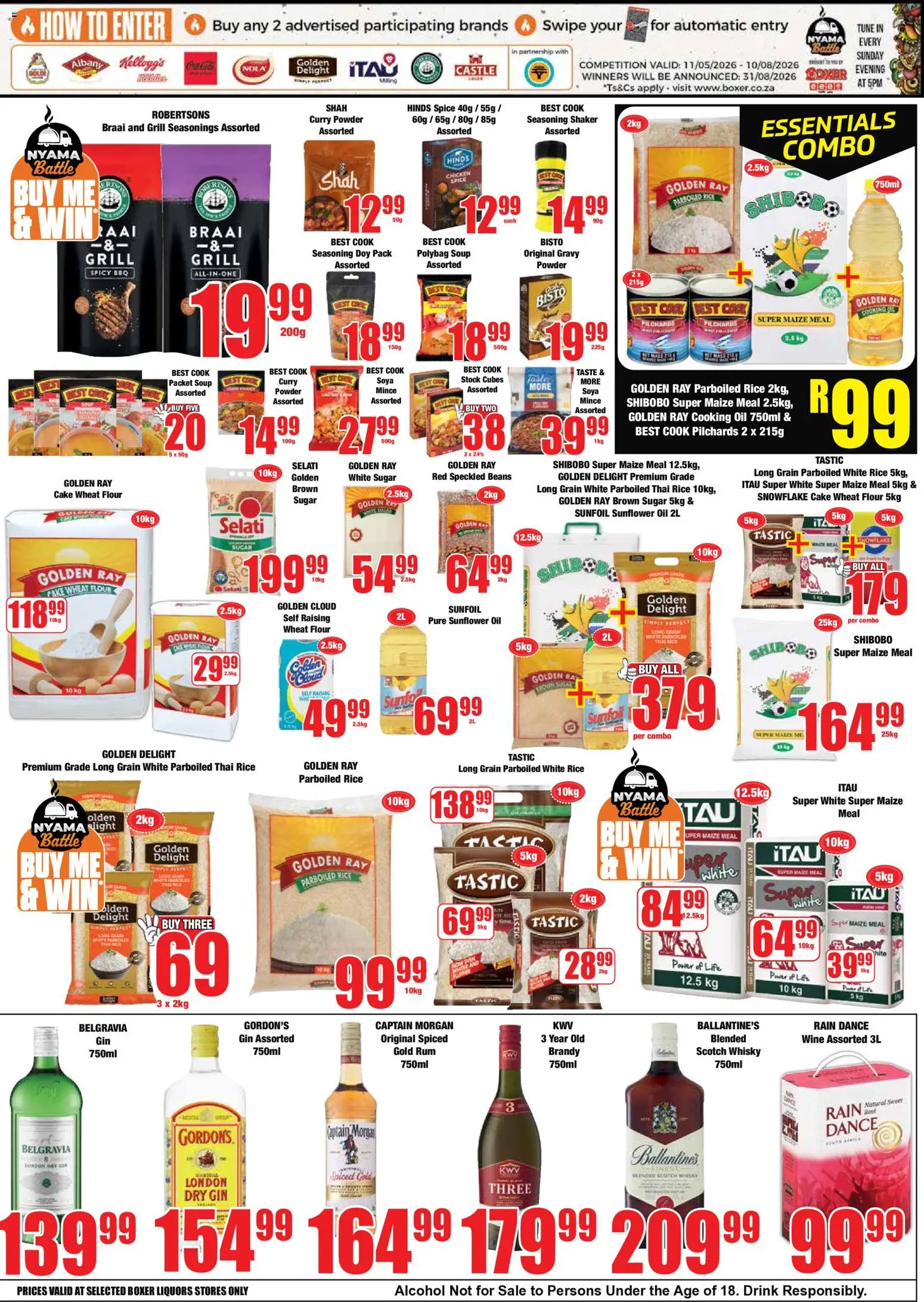 New Boxer catalogue – valid from 11.05.2026 | Page: 7 | Products: Cake, Maize meal, Gravy, Sugar