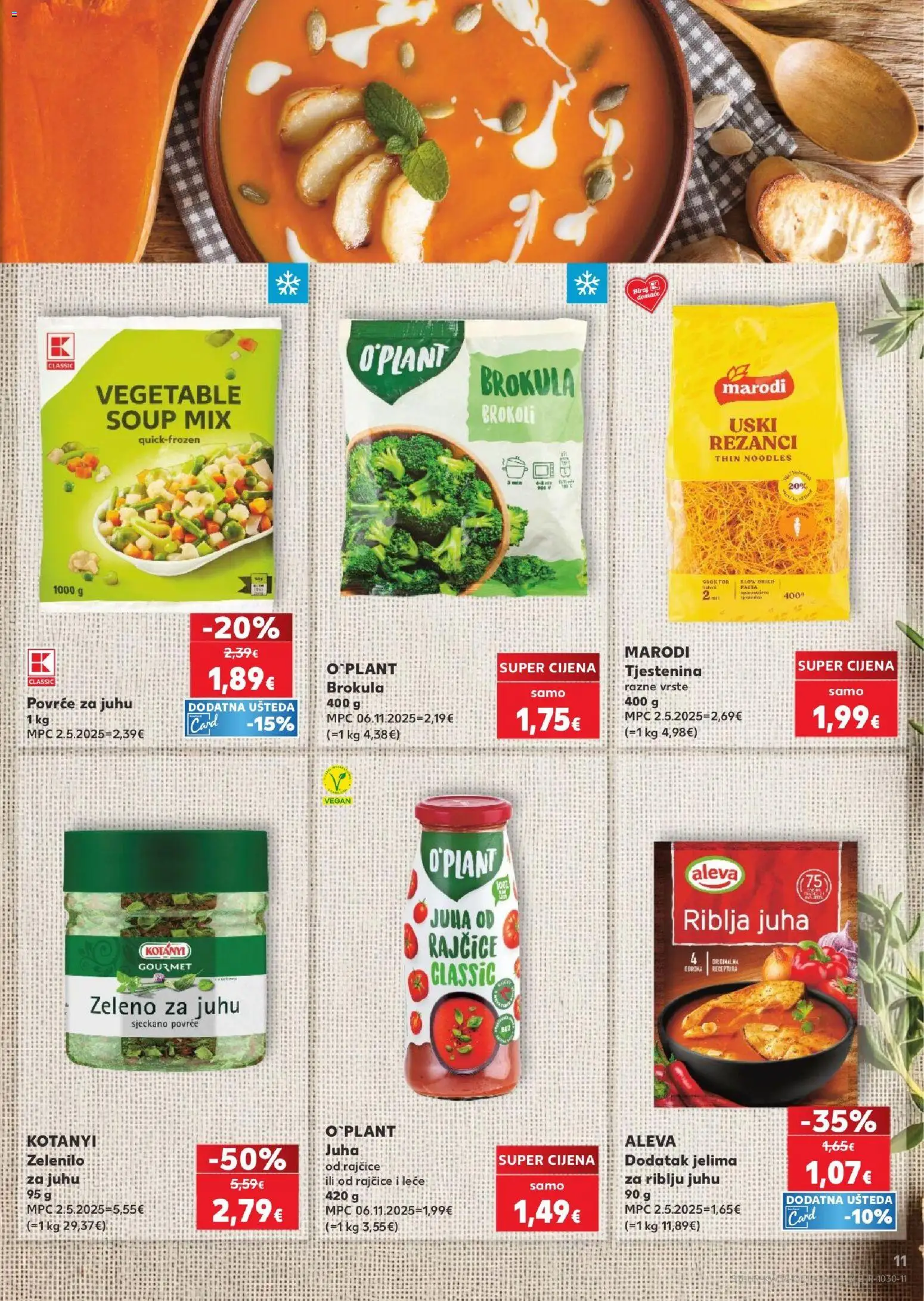Kaufland HR akciós ujság - amely érvényes a következő dátumtól: 2026.09.16. | Oldal: 11 | Termékek: Gourmet, Vegán