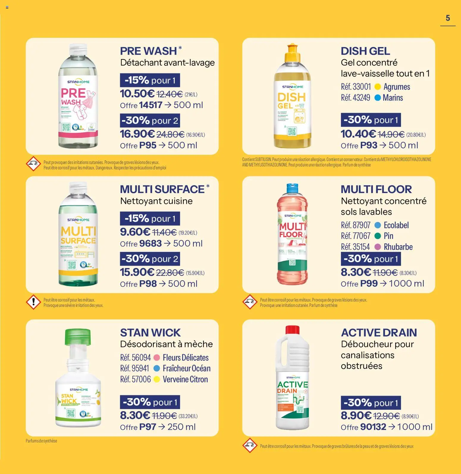 {H1} | Page: 5 | Produits: Citron, Parfum, Désodorisant, Détachant