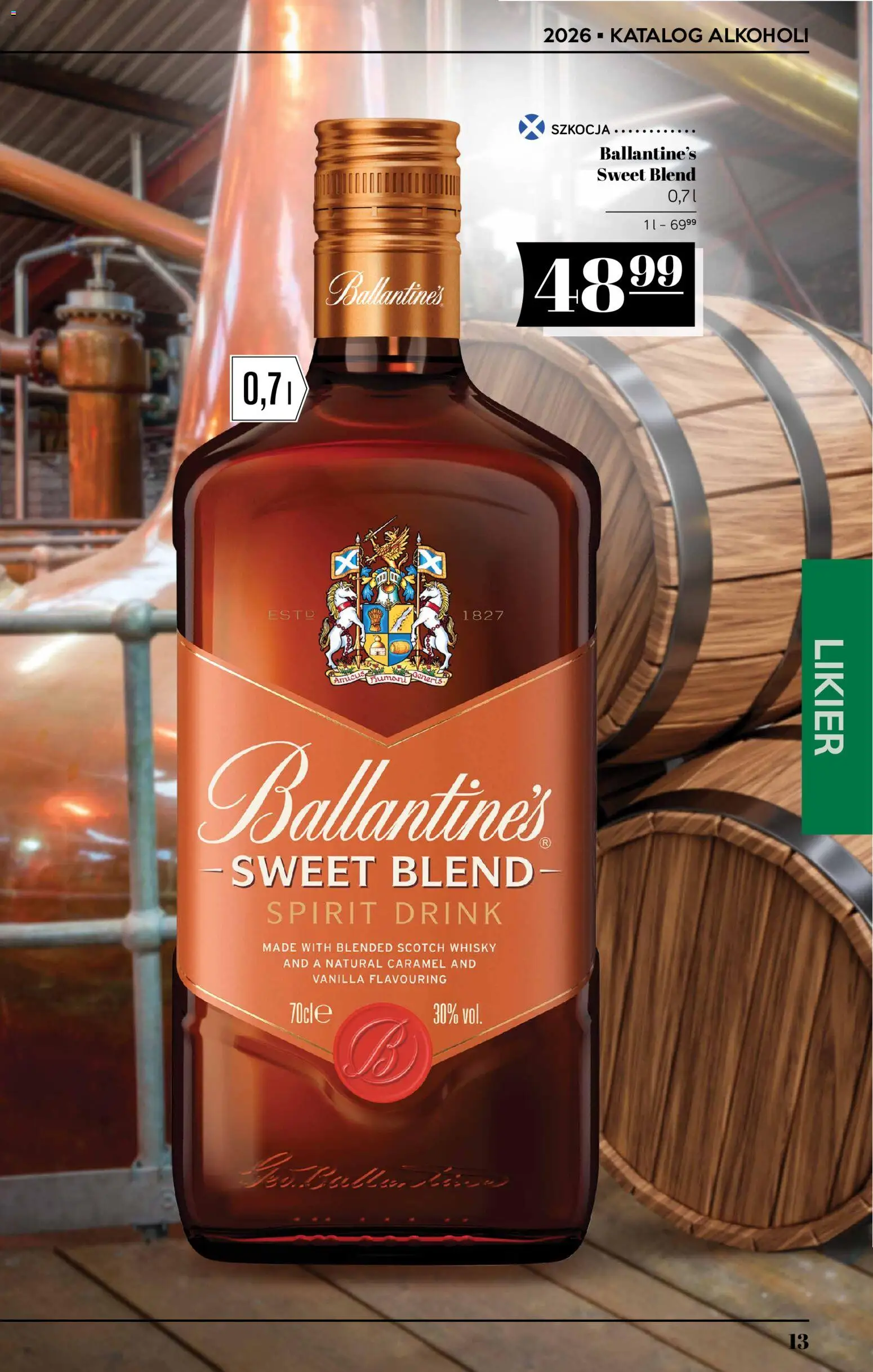 POLOmarket katalog - Alkoholi od 13.08.2026 | Strona: 13 | Produkty: Scotch whisky, Ballantines, Whisky