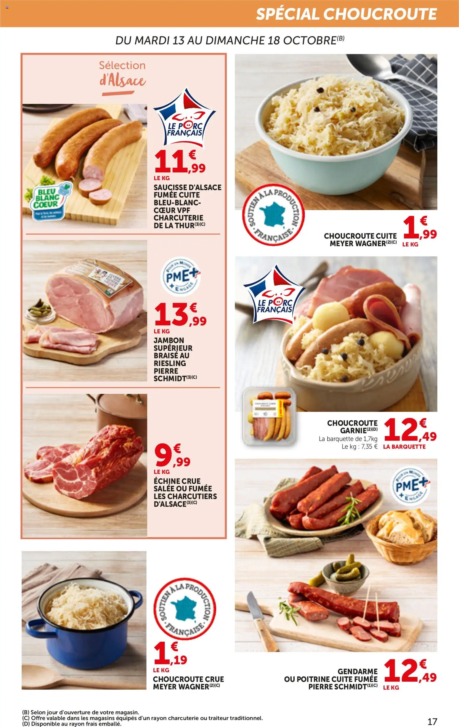 {H1} | Page: 17 | Produits: Choucroute, Jambon, Saucisse, Choucroute cuite