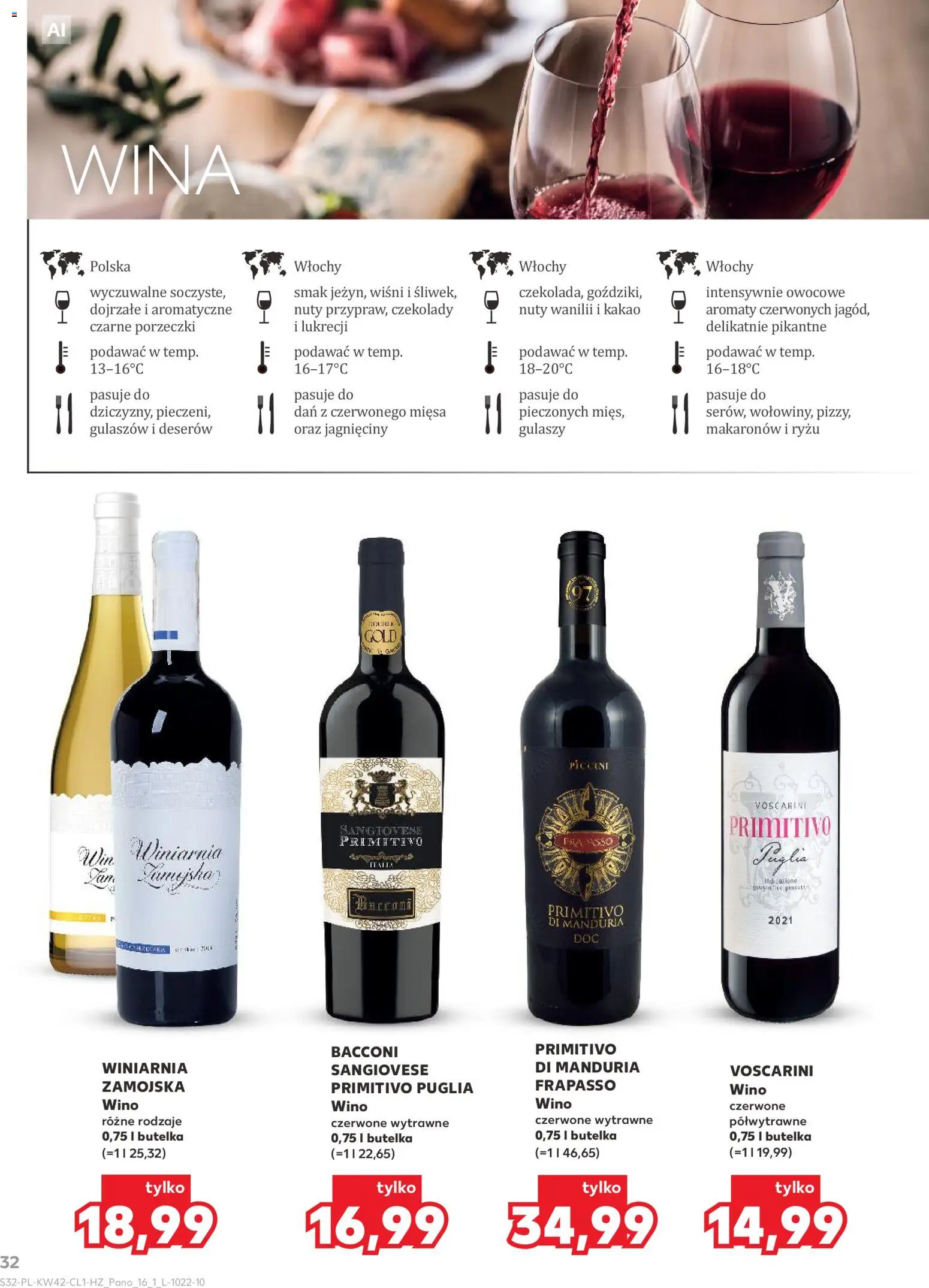 Kaufland Polsko leták - Barek od 15.10.2026 | Strana: 32 | Produkty: Primitivo Puglia, Primitivo Di Manduria, Primitivo, Kakao