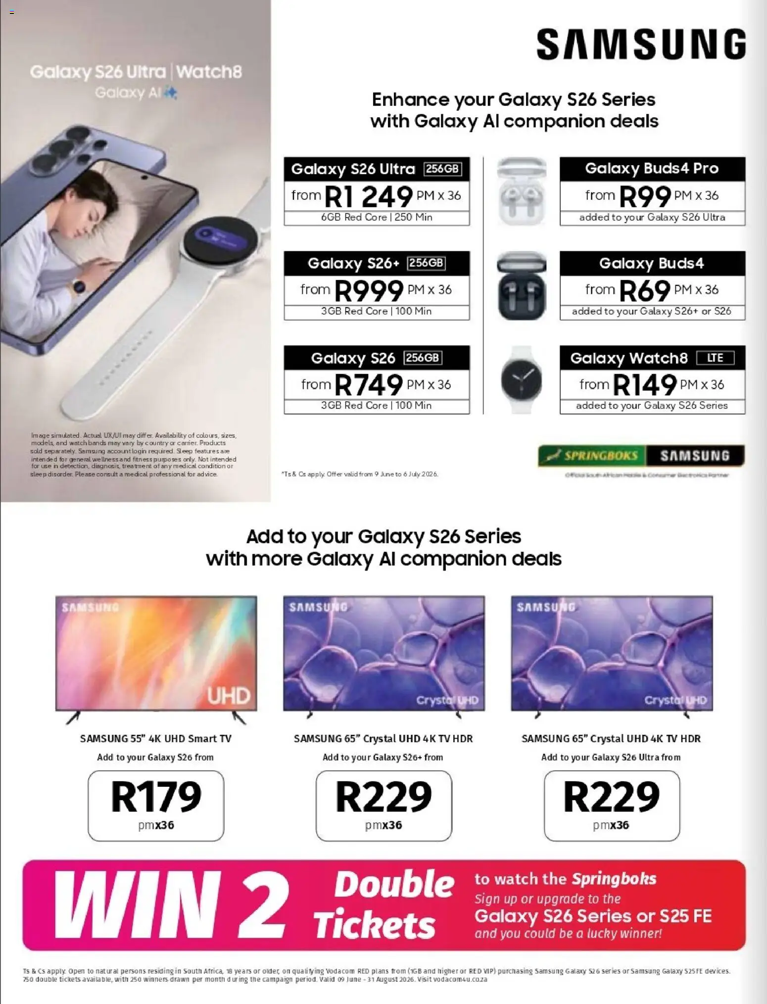 New Vodacom catalogue – valid from 09.06.2026 | Page: 12 | Products: Watch, TV