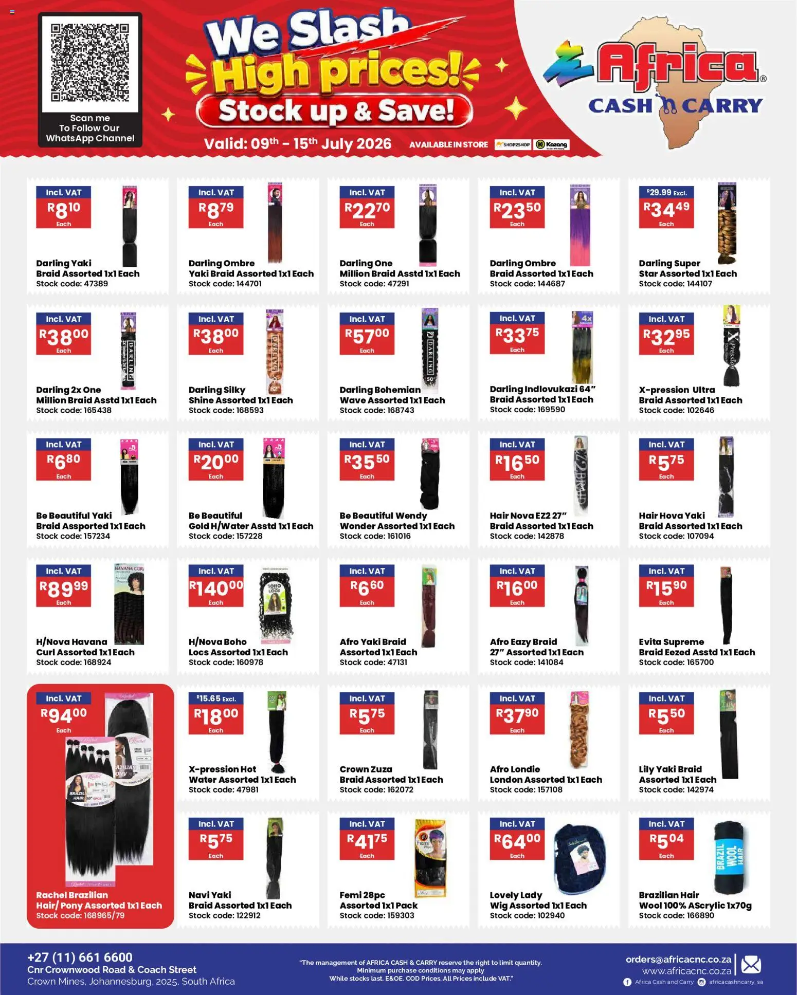 New Africa Cash & Carry catalogue – valid from 09/07/2026 | Page: 29 | Products: Stock, Water