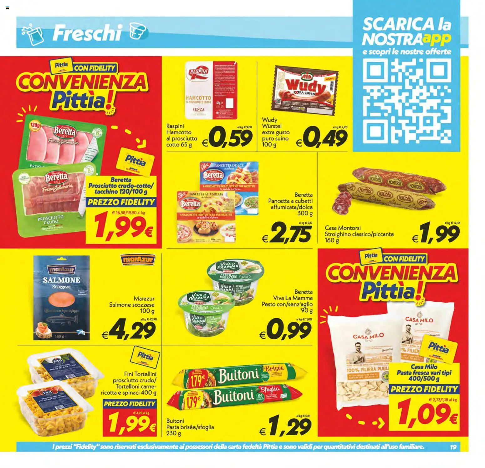Volantino SuperConveniente del 21/08/2026 | Pagina: 19 | Prodotti: Prosciutto Cotto, Pasta, Pesto, Padella