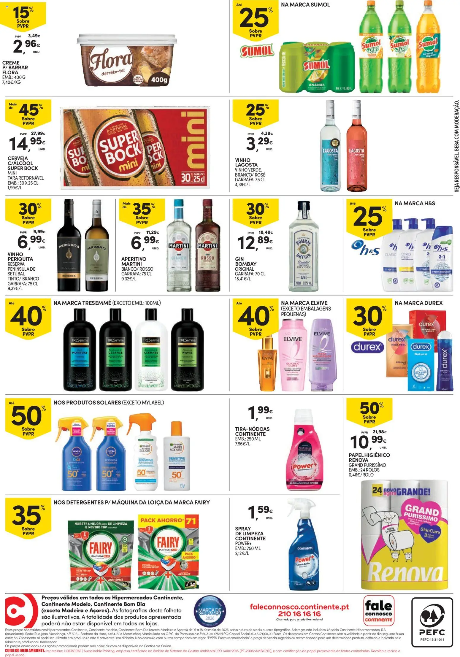Continente Fim de Semana à Continente │ válido de 15.05.2026 | Página: 4 | Produtos: Gloss, Top, Cerveja, Creme