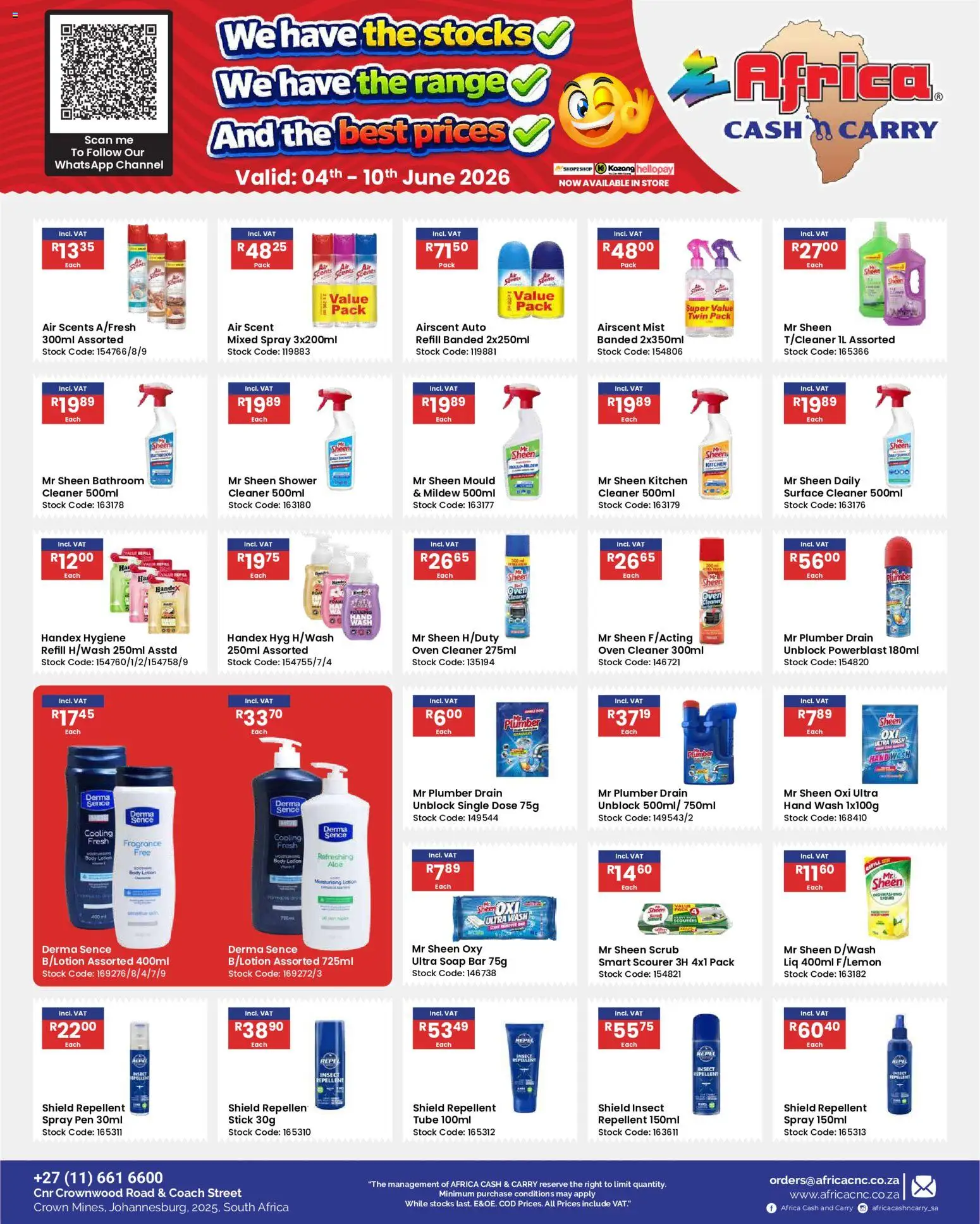 New Africa Cash & Carry catalogue – valid from 04.06.2026 | Page: 66 | Products: Oven, Surface cleaner, Pen, Lotion