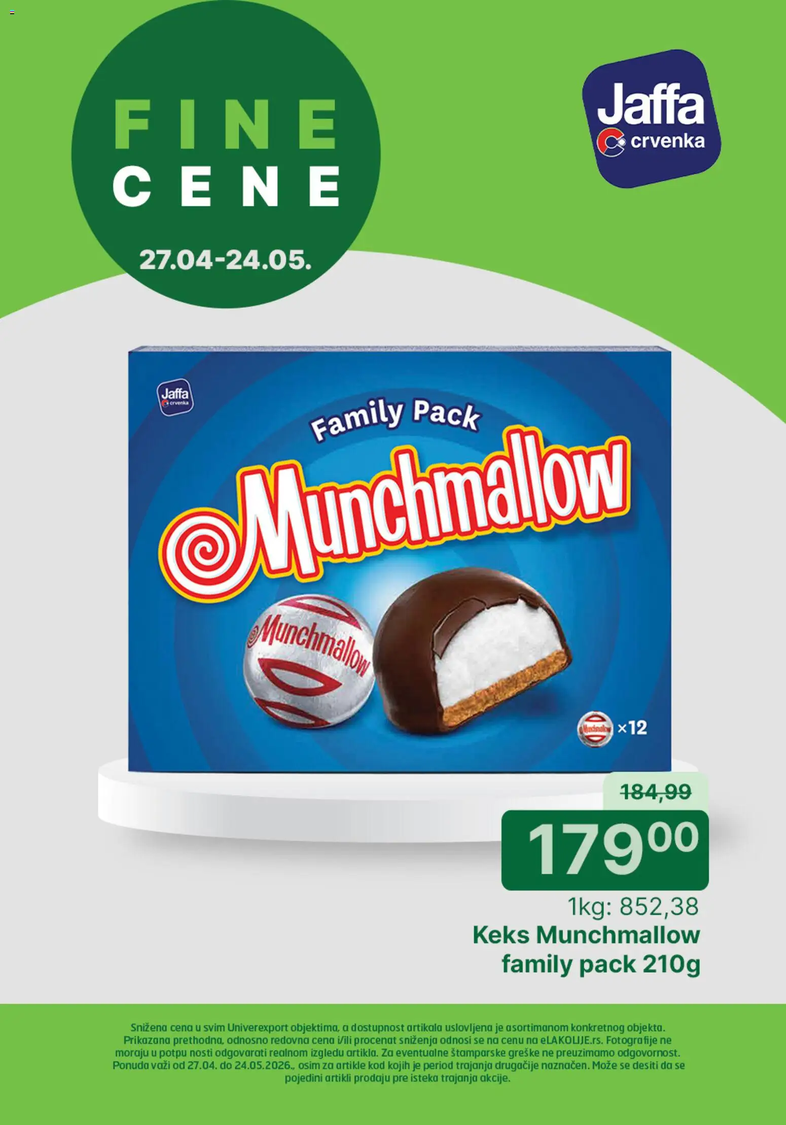 Univerexport katalog - važi od 27.04.2026 | Strana: 1 | Proizvode: Keks, Munchmallow