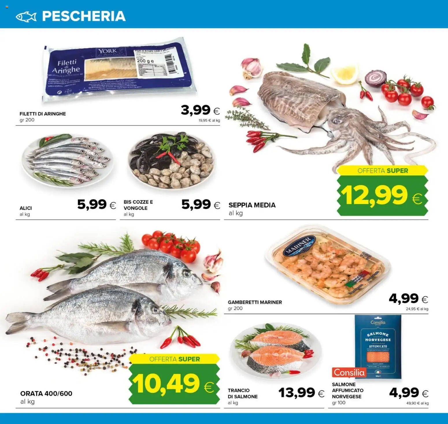 Volantino Tigre del 25/09/2026 | Pagina: 12 | Prodotti: Salmone, Cozze, Orata, Alici