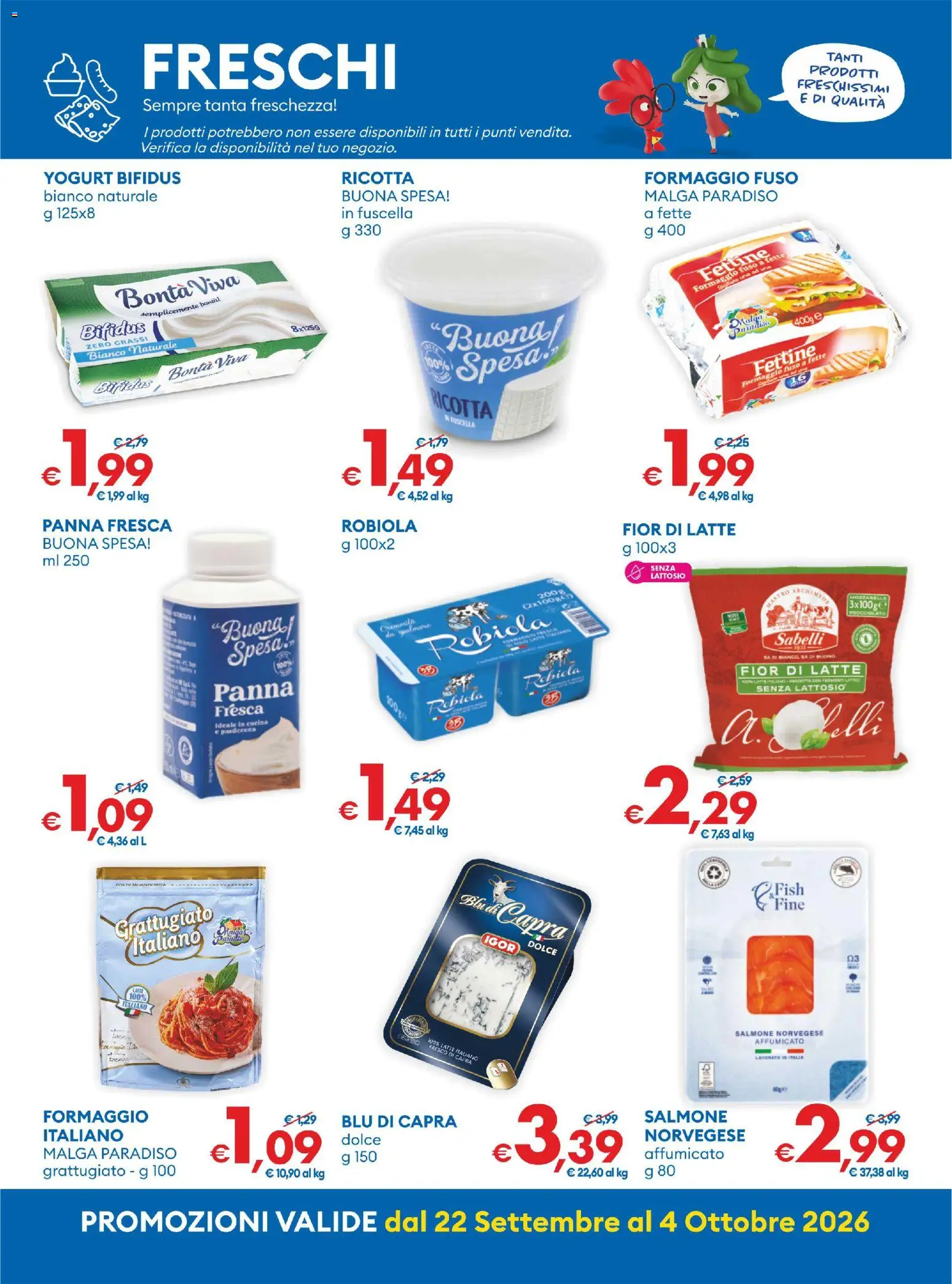 Volantino MD Discount del 22/09/2026 | Pagina: 16 | Prodotti: Panna, Latte, Formaggio fuso, Robiola
