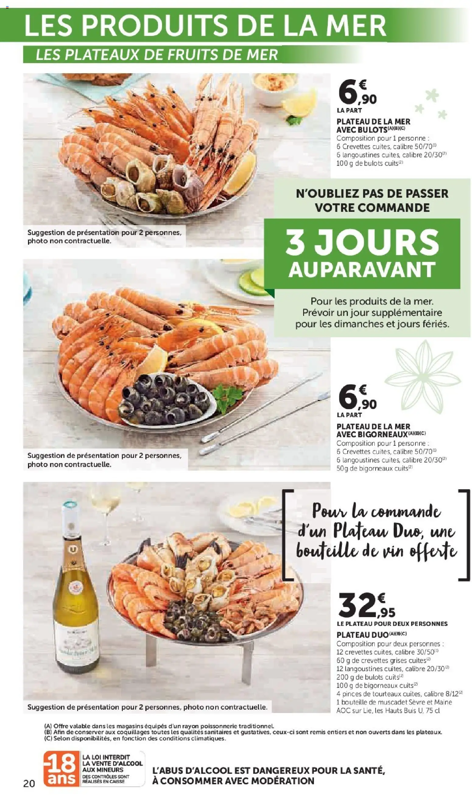 {H1} | Page: 20 | Produits: Fruits de mer, Pinces, Crevettes, Vin