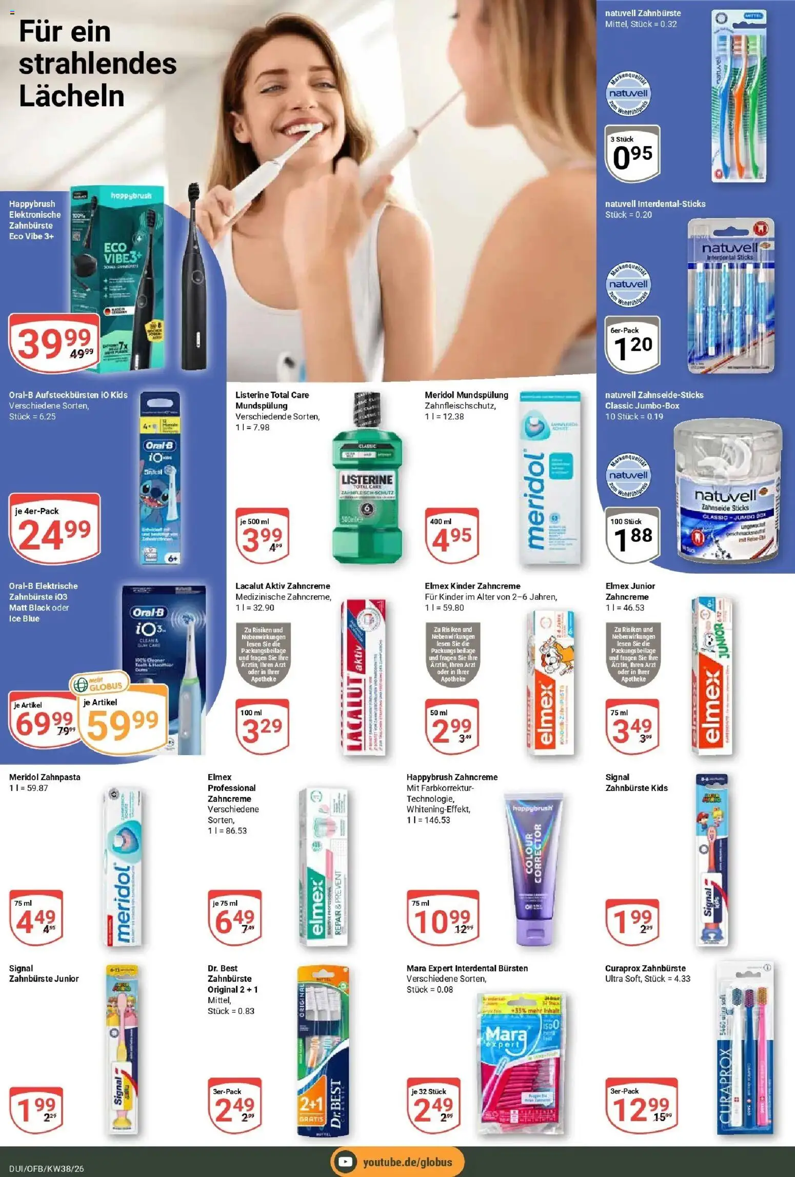 Globus Prospekt Duisburg (ab 14.09.2026) » Angebote online | Seite: 23 | Produkte: Zahnpasta, Zahnbürste, Pasta, Listerine
