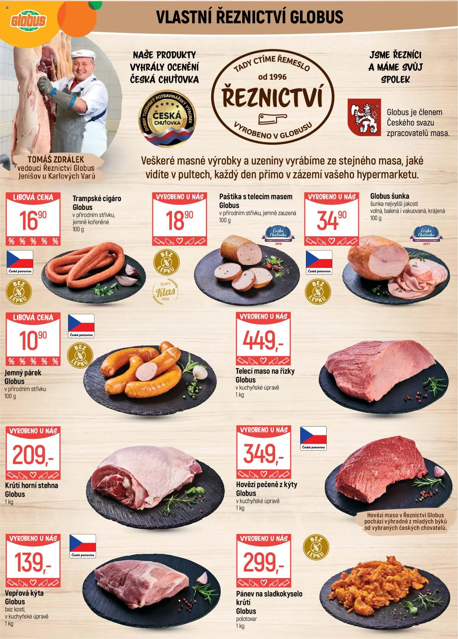 Globus leták - Karlovy Vary od 10.06.2026 | Strana: 3 | Produkty: Pánev, Maso, Kýta, Paštika