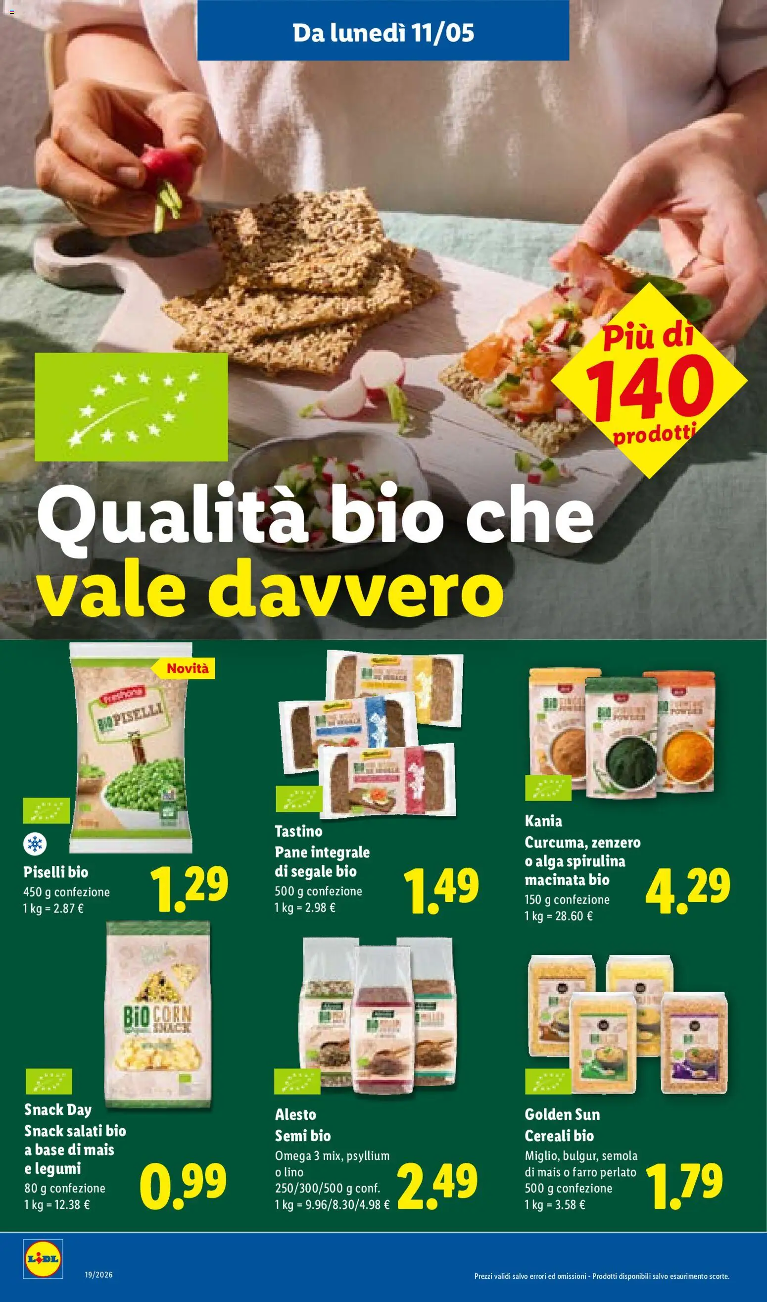 Volantino Lidl del 07.05.2026 | Pagina: 44 | Prodotti: Legumi, Pane, Cereali, Piselli