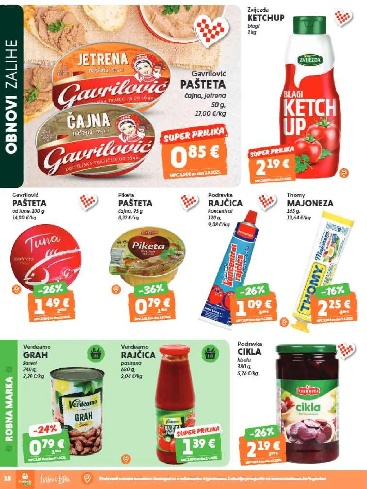Studenac katalog | vrijedi od 03.06.2026 | Stranica: 18 | Proizvodi: Grah, Pašteta, Cikla, Tuna