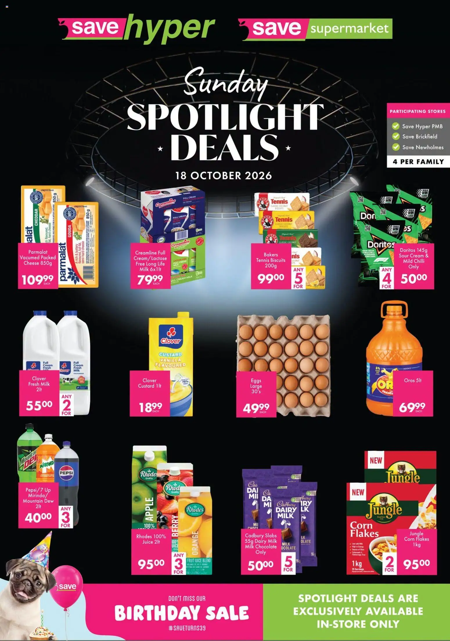 New Save catalogue – valid from 18/10/2026 | Page: 1 | Products: Sour cream, Cheddar, Cream, Fruit