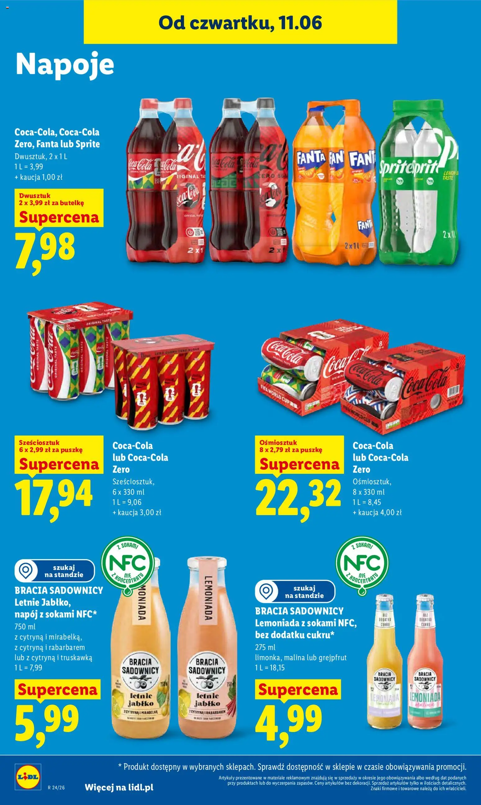 Lidl gazetka od 11.06.2026 | Strona: 76 | Produkty: Cytryna, Sprite, Coca cola, Grejpfrut