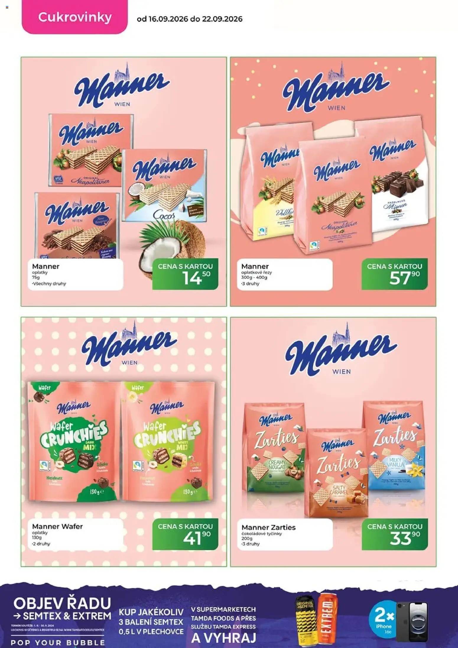 Tamda Foods leták od 16.09.2026 | Strana: 34 | Produkty: Tyčinky, Semtex, Cukrovinky, Oplatky
