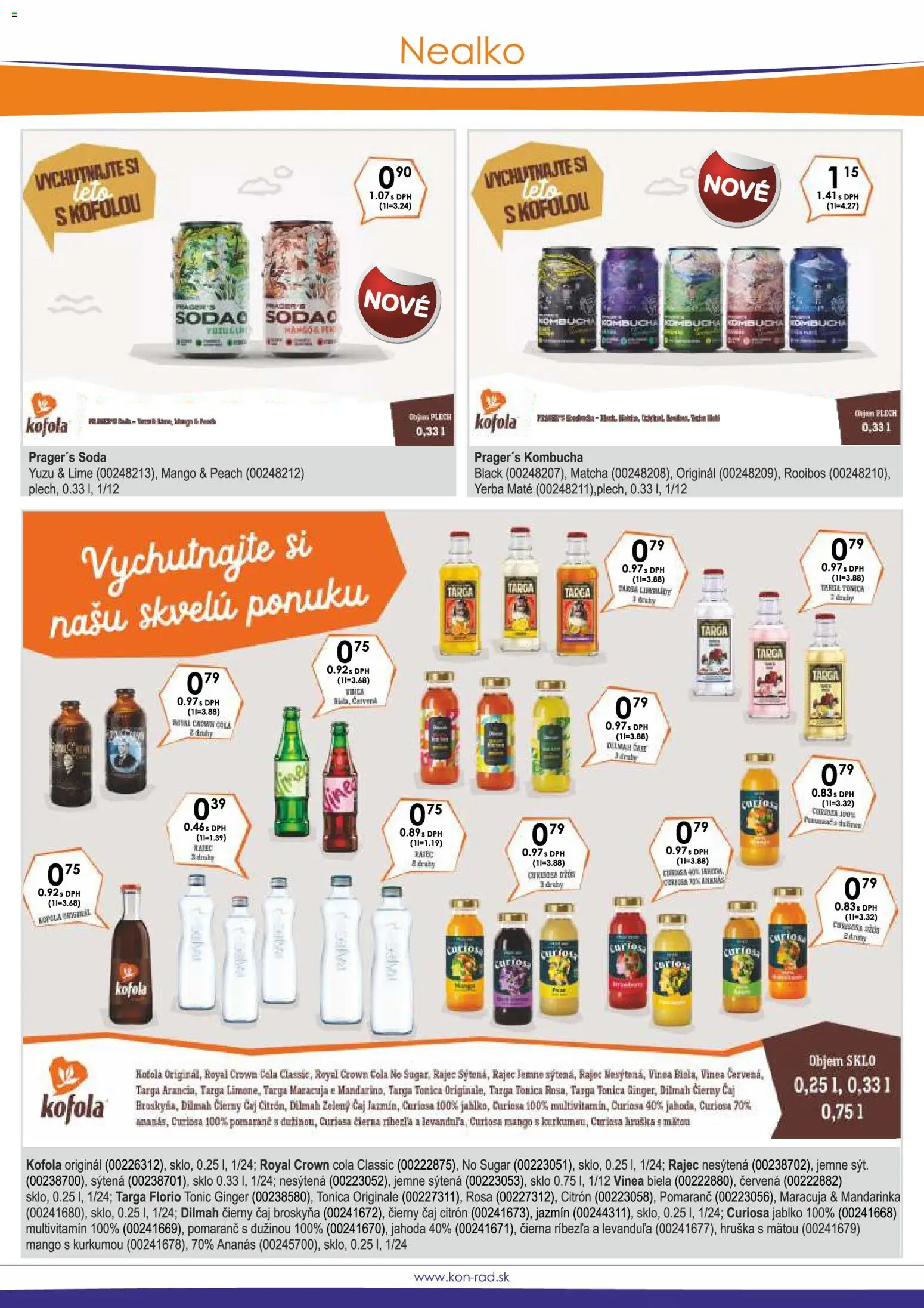 Nové KON - RAD akcie – leták je platný od 01.08.2026 | Strana: 32 | Produkty: Multivitamín, Čaj, Rajec, Vinea