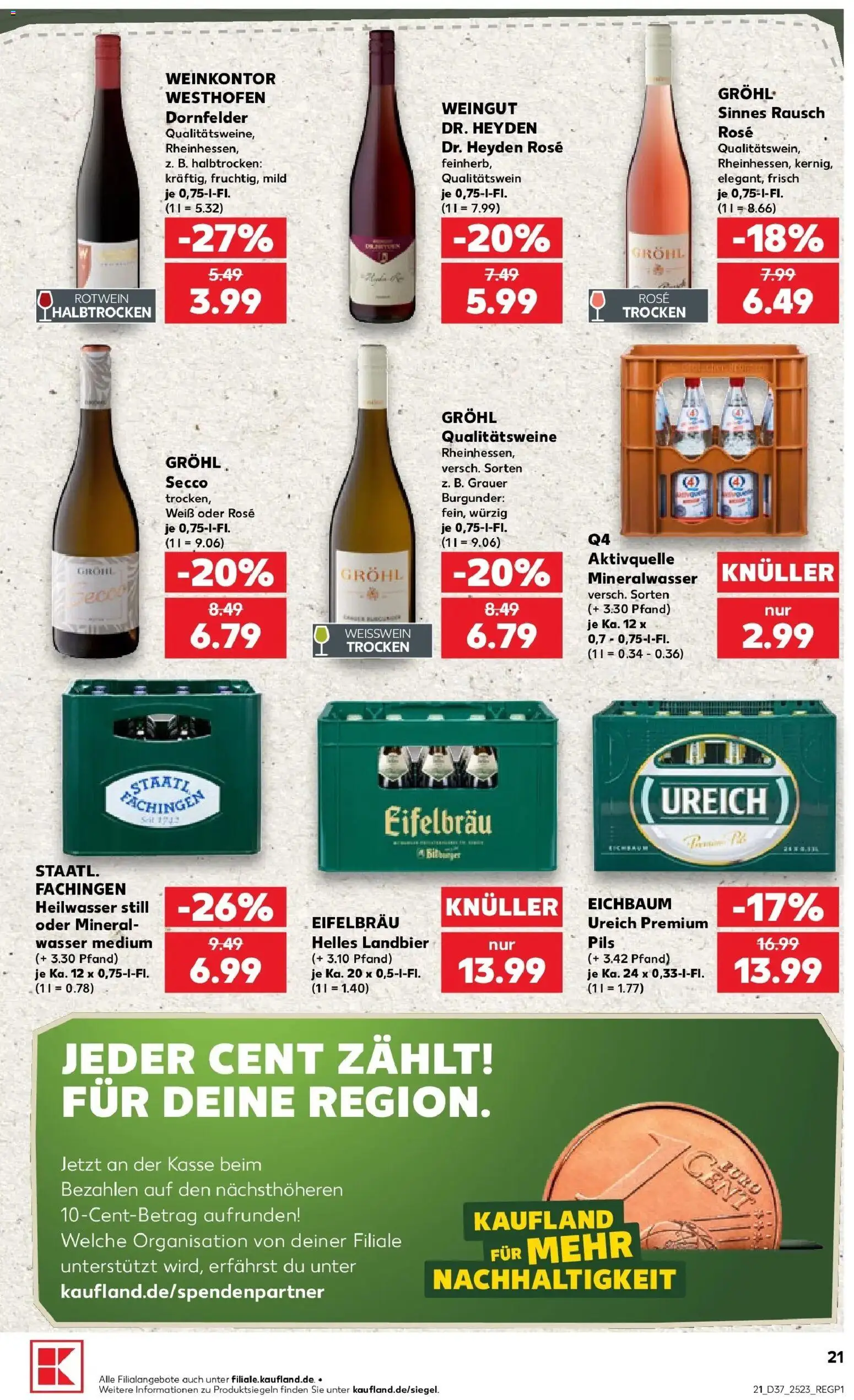 Prospekt Kaufland ab 07.09.2026 » Angebote Online zum Blättern | Seite: 30 | Produkte: Weißwein, Rotwein, Pils, Mineralwasser