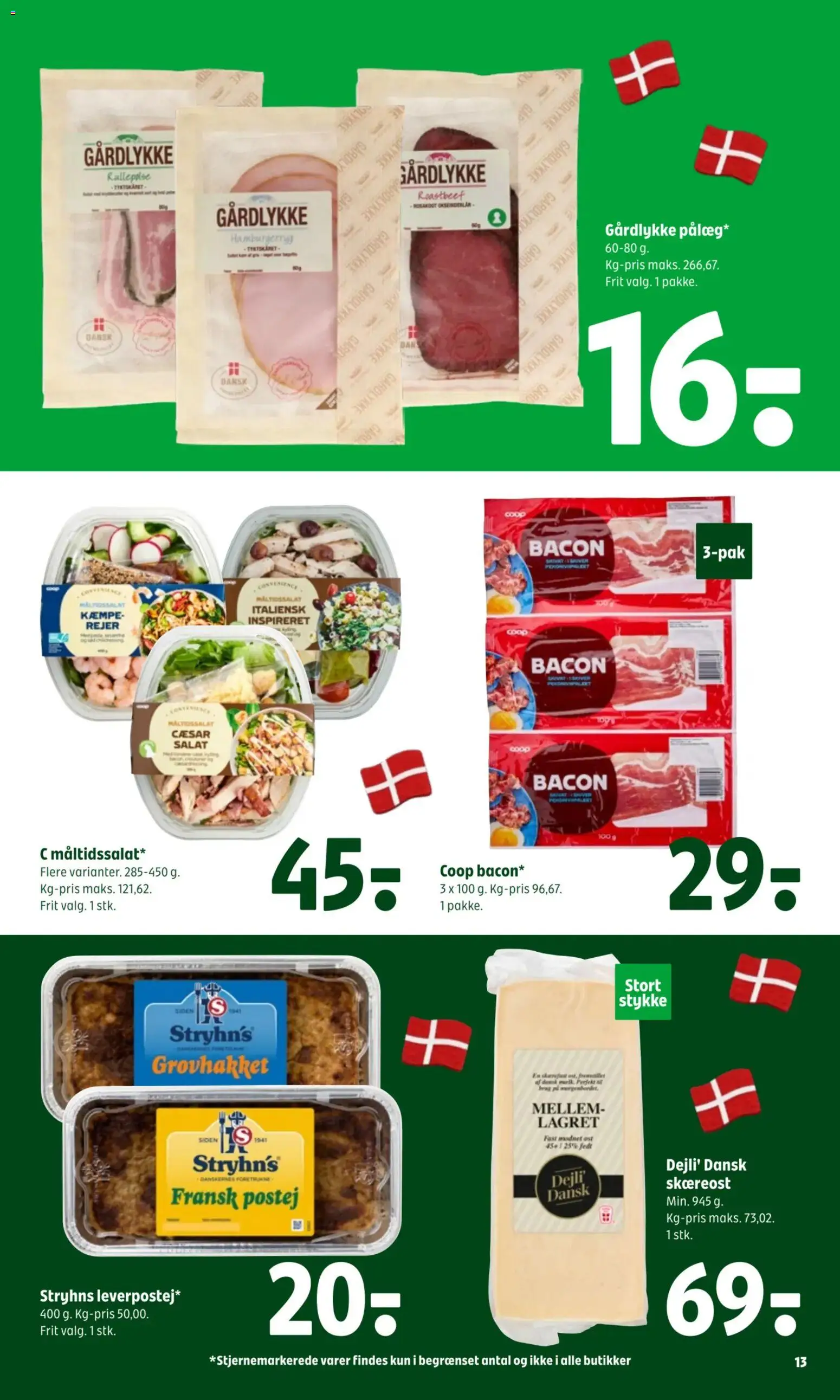Coop 365 tilbudsavis – gyldig fra 10/09/2026 | Side: 16 | Produkter: Salat, Bacon, Roastbeef, Rejer