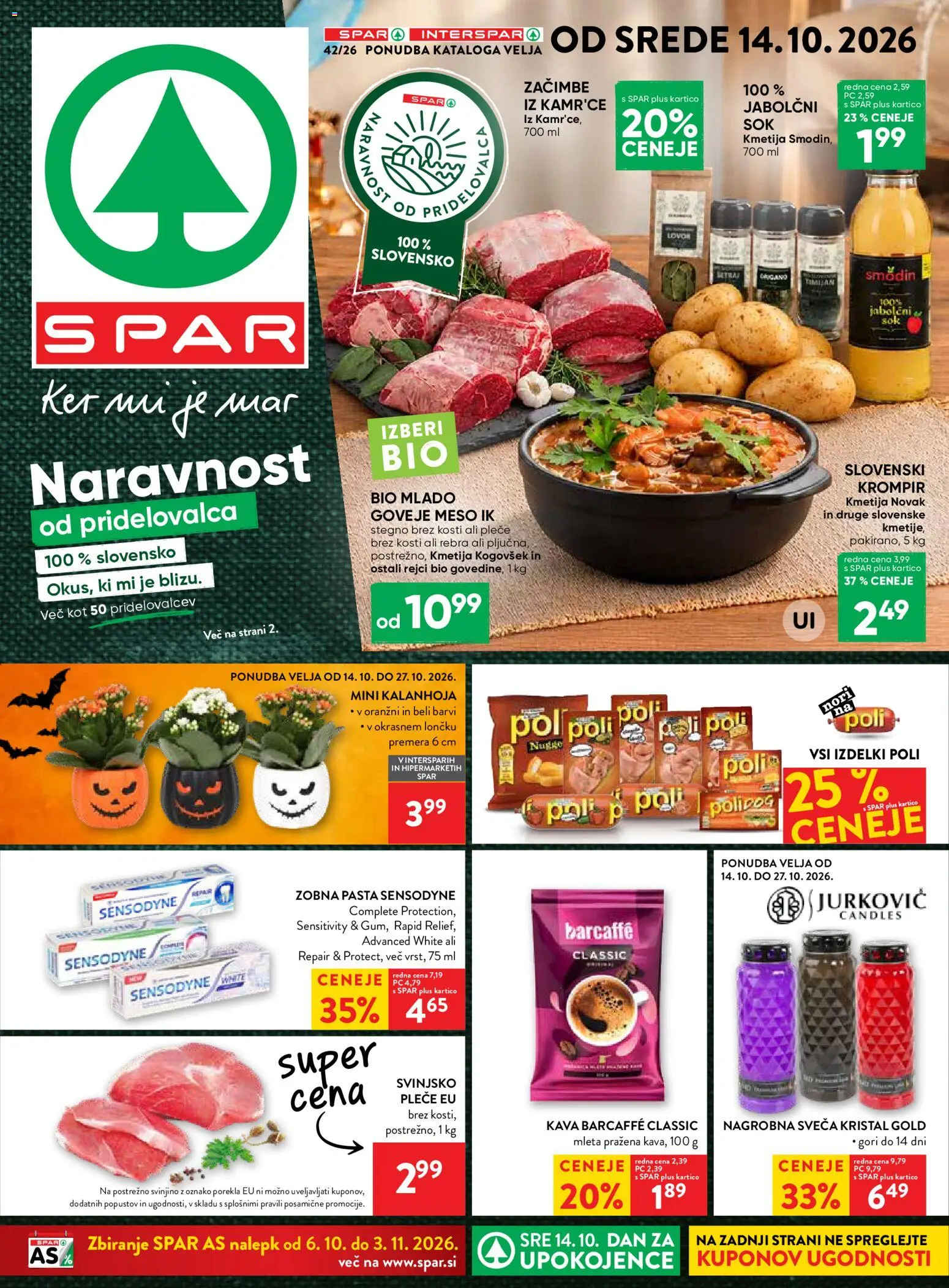 Novi Spar katalog ponudbe – veljaven od 14.10.2026 | Stran: 1