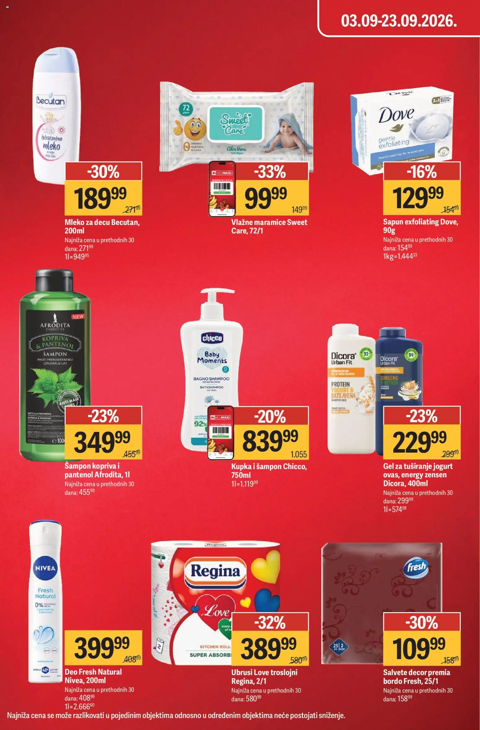 Mega Maxi katalog - važi od 03.09.2026 | Strana: 6 | Proizvode: Salvete, Nivea, Jogurt, Sapun