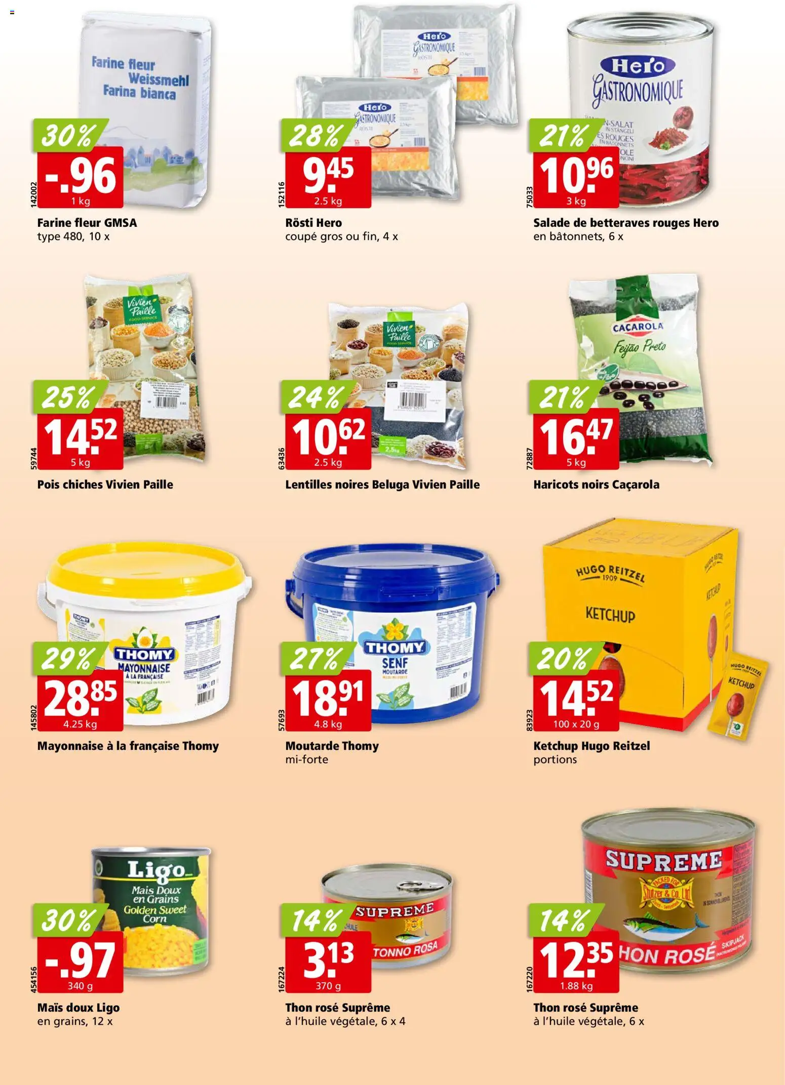 Aligro aktionen Chavannes, Matran, Genève, Sion – gültig ab 20.07.2026 | Seite: 22 | Produkte: Ketchup, Mayonnaise