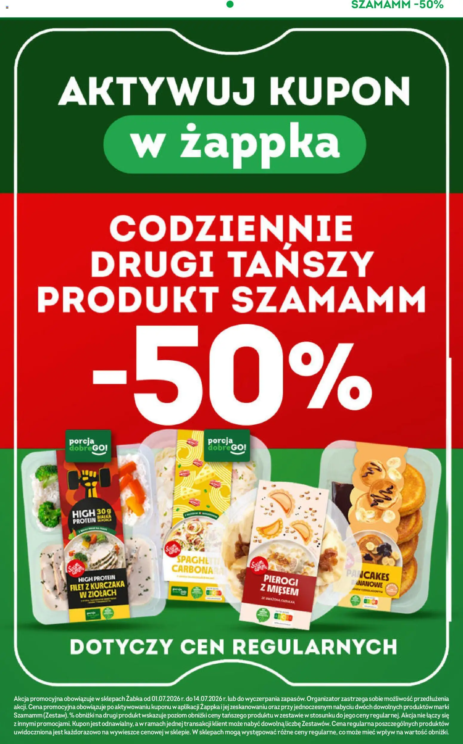 Żabka gazetka od 01.07.2026 | Strona: 77 | Produkty: Pierogi, Filet z kurczaka, Pancakes