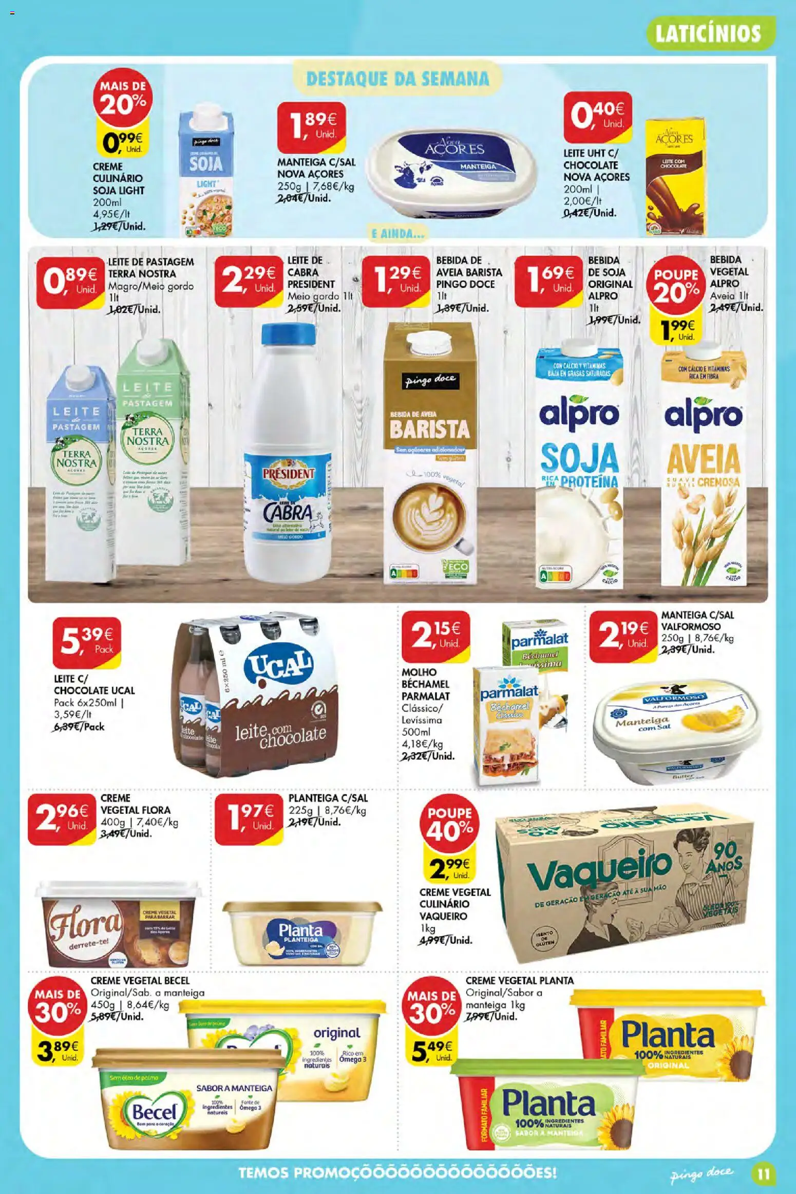 Pingo Doce Poupe Esta Semana Açores │ válido de 24/09/2026 | Página: 11 | Produtos: Aveia, Ingredientes, Leite, Proteina